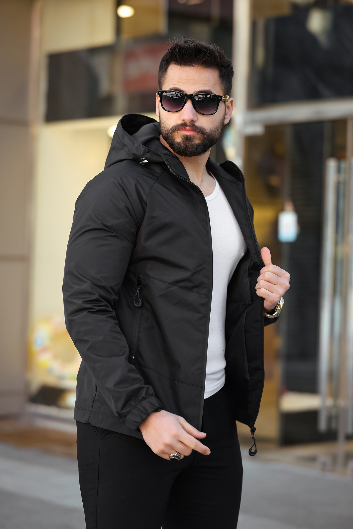 S&M CLOTHİNG  Yeni Sezon Su &rüzgar Geçirmez Yağmurluk Mevsimlik Ceket - Görsel 4