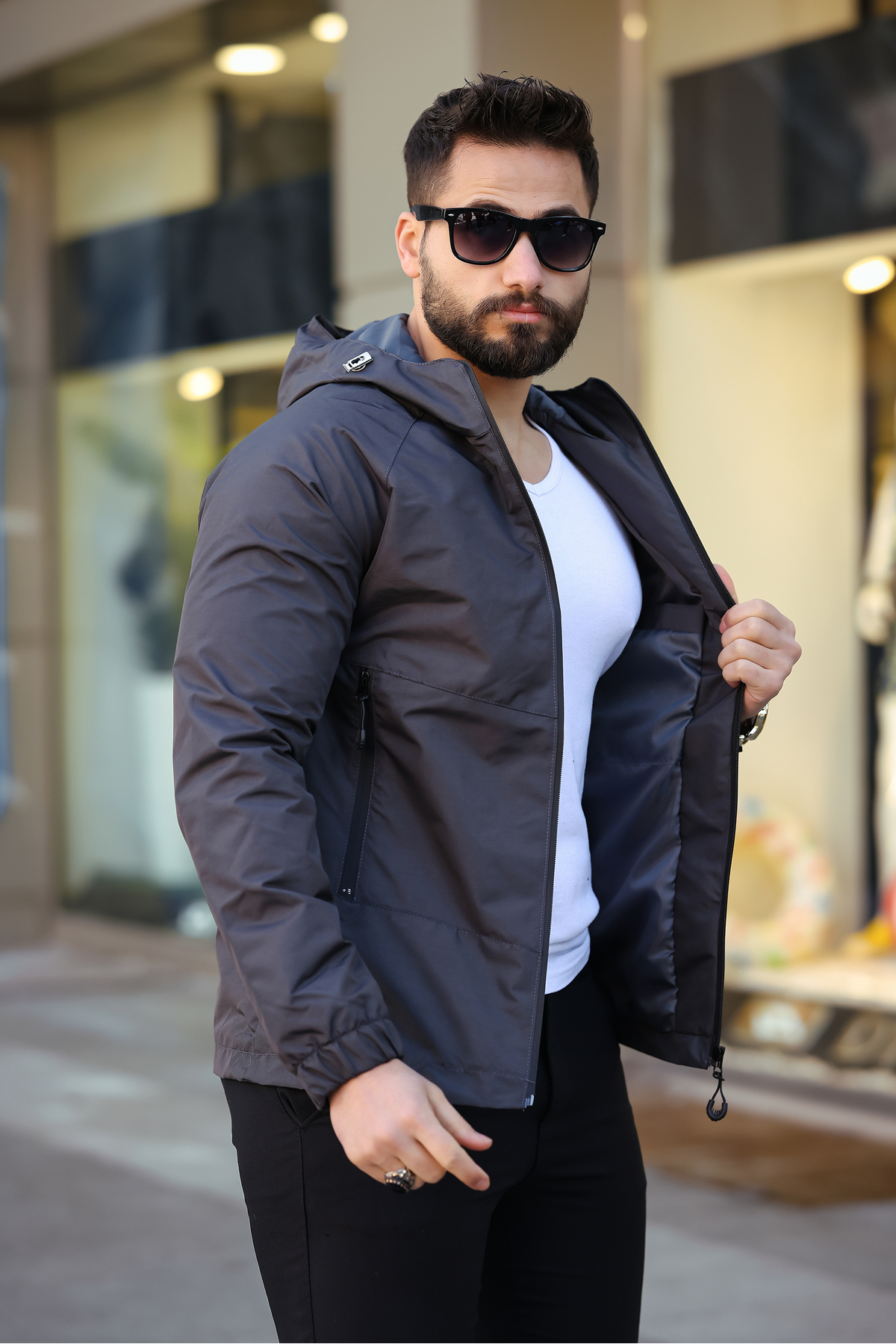 S&M CLOTHİNG  Yeni Sezon Su &rüzgar Geçirmez Yağmurluk Mevsimlik Ceket - Görsel 3