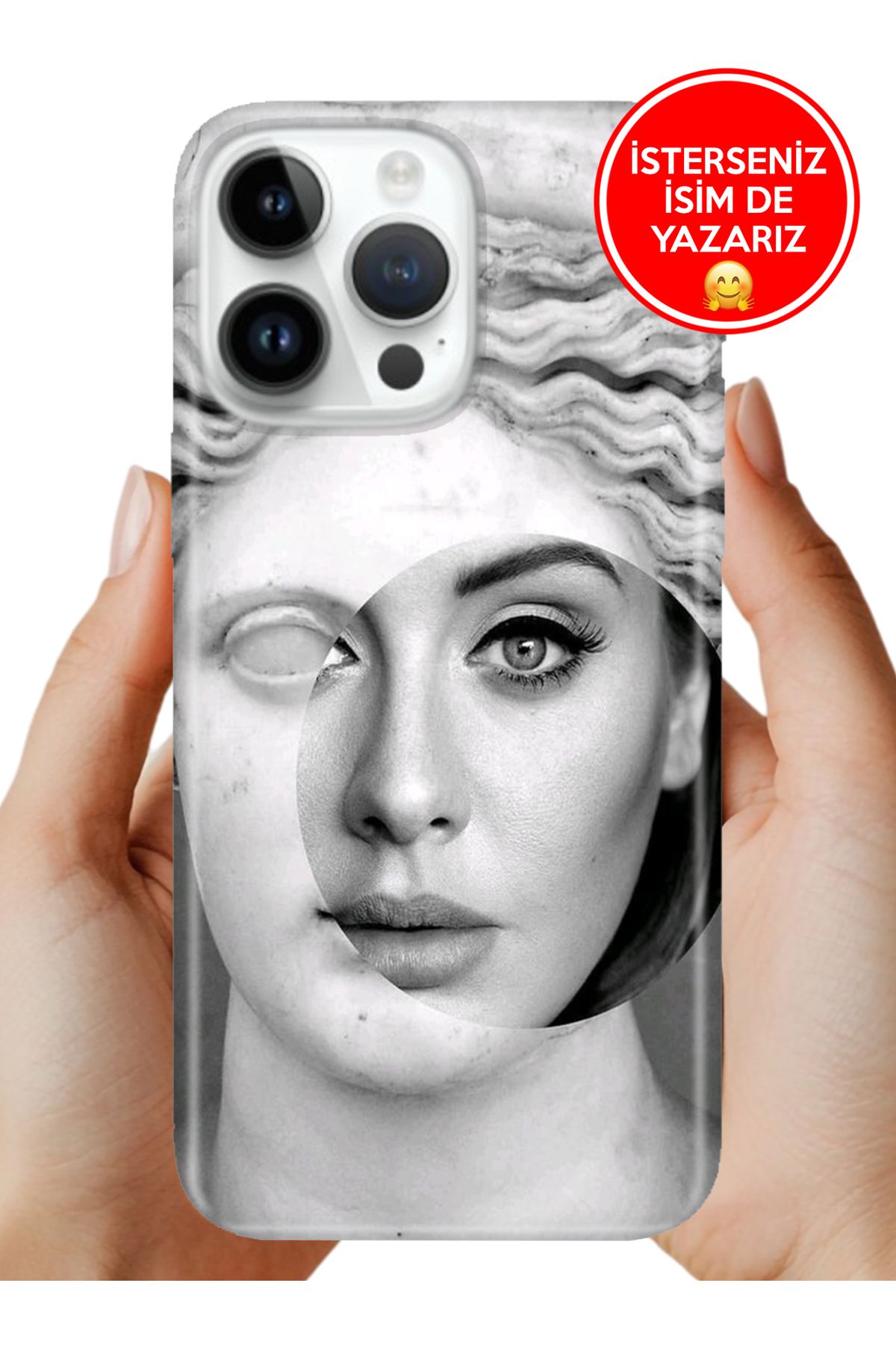 Cekuonline iPhone 15 Pro 6.1" Kılıf Baskılı Life Style Kapak Silikon Paint Adele
