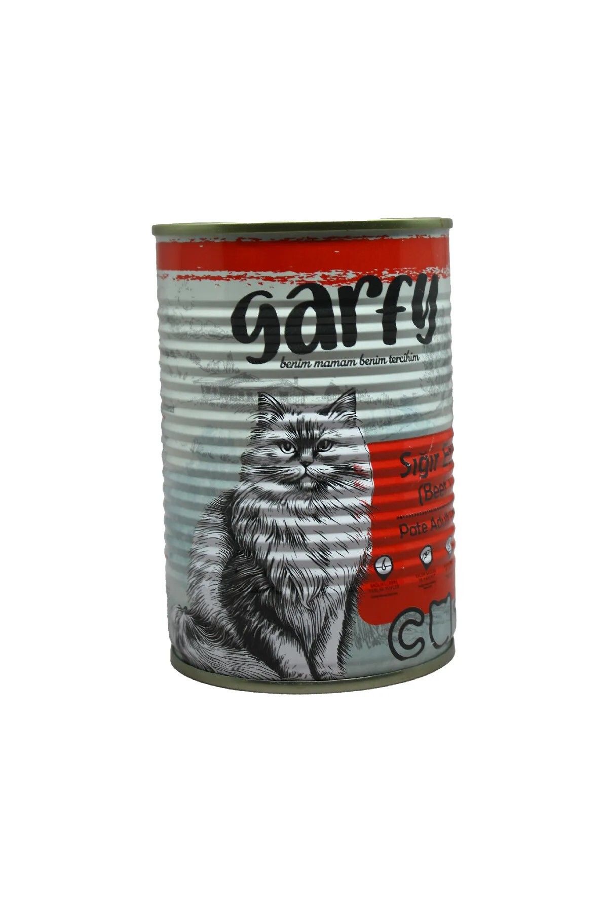 Woofy Garfy Sığır Etli Yetişkin Kedi Konserve 400 gr x 12 adet