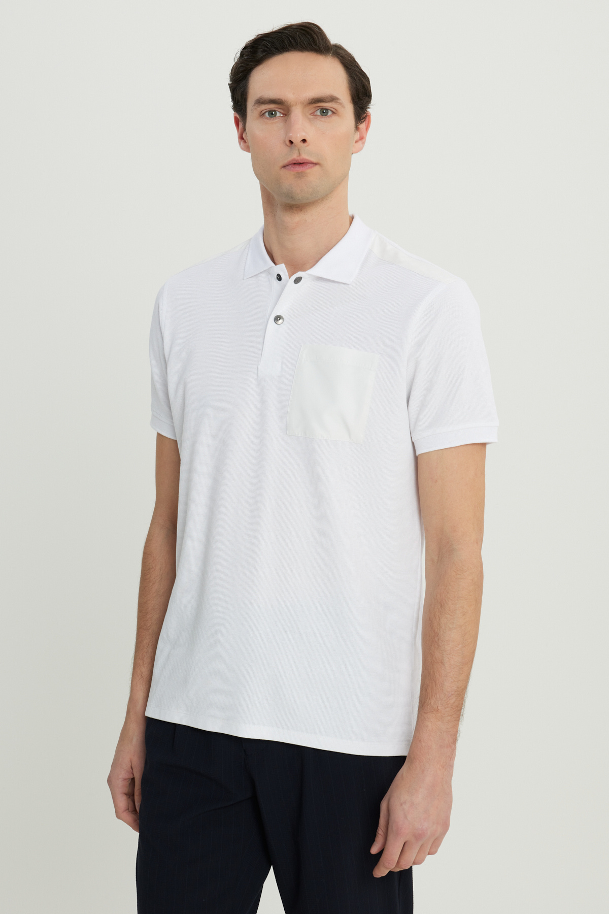 آلتین ییدلیز کلاسیکس تی شرت مردانه یقه گرد اسلیم فیت نخی سفید مردانه