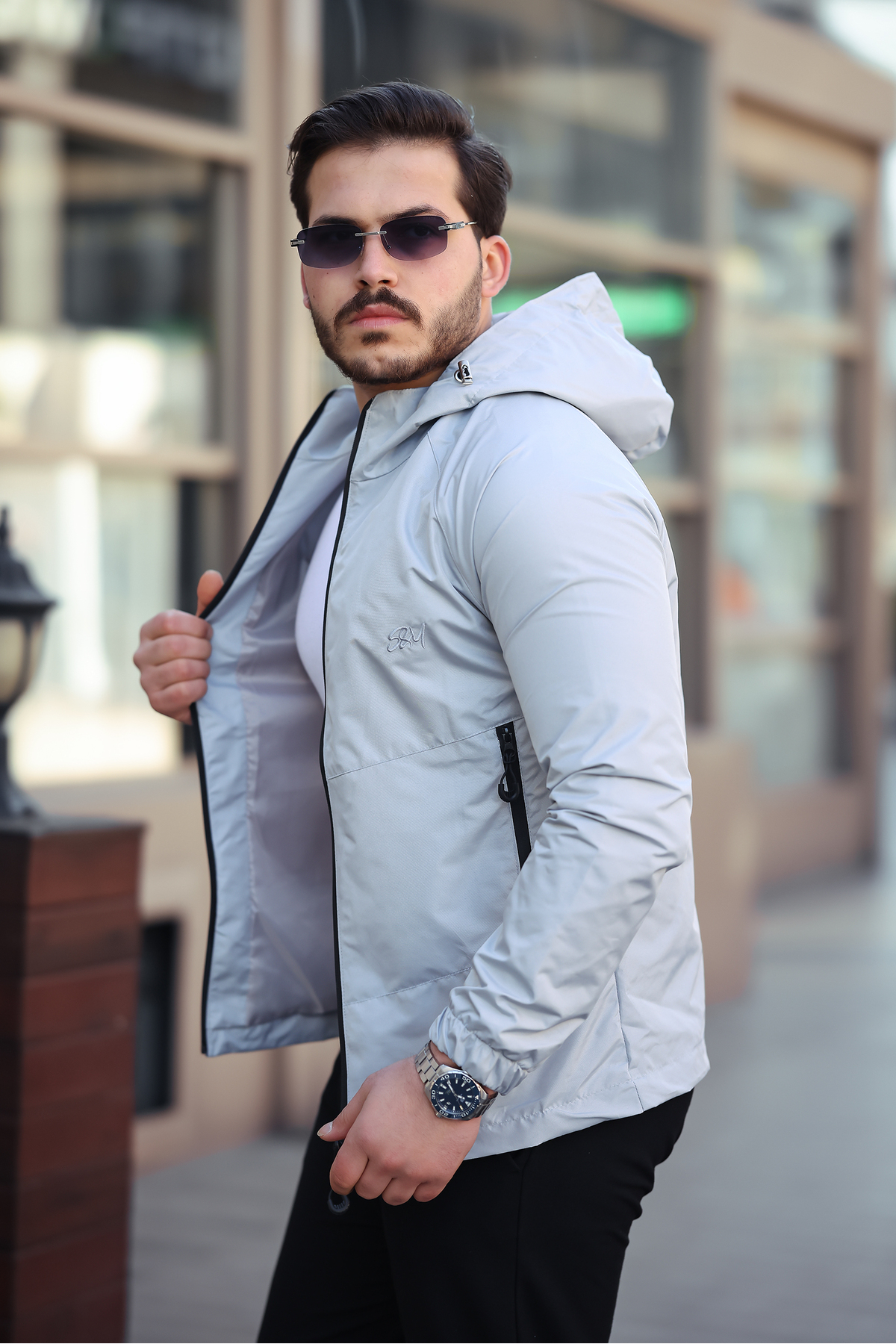 ژاکت فصلی جدید WATER & WINDPROOF WATER & WINDPROOF RAINCOAT — خاکستری SM RAINCOAT — تصویر 2 از 4