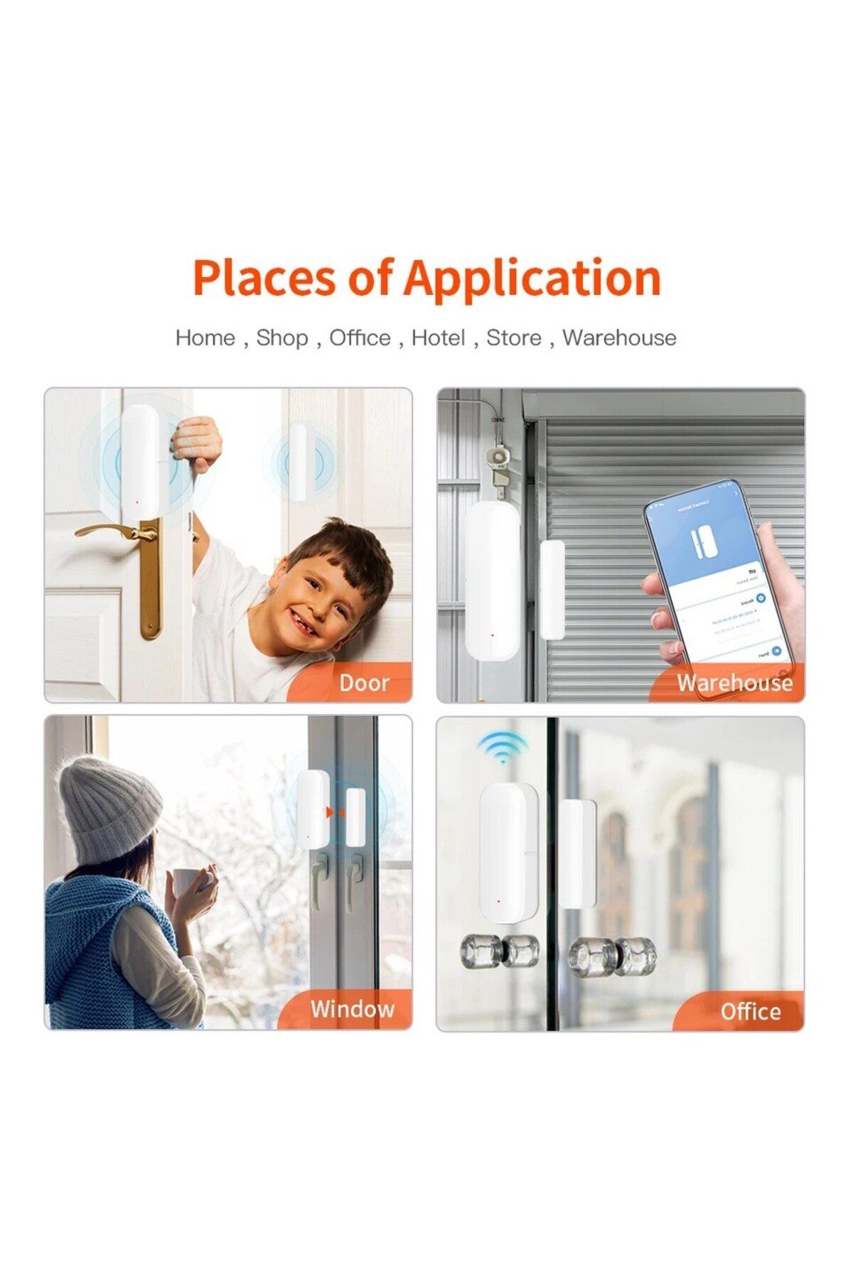 Choice-Onenuo Tuya Wifi Door Window Sensor Smart Life Control Wifi Door Sensor Contact Sensor Magnetic S... 3