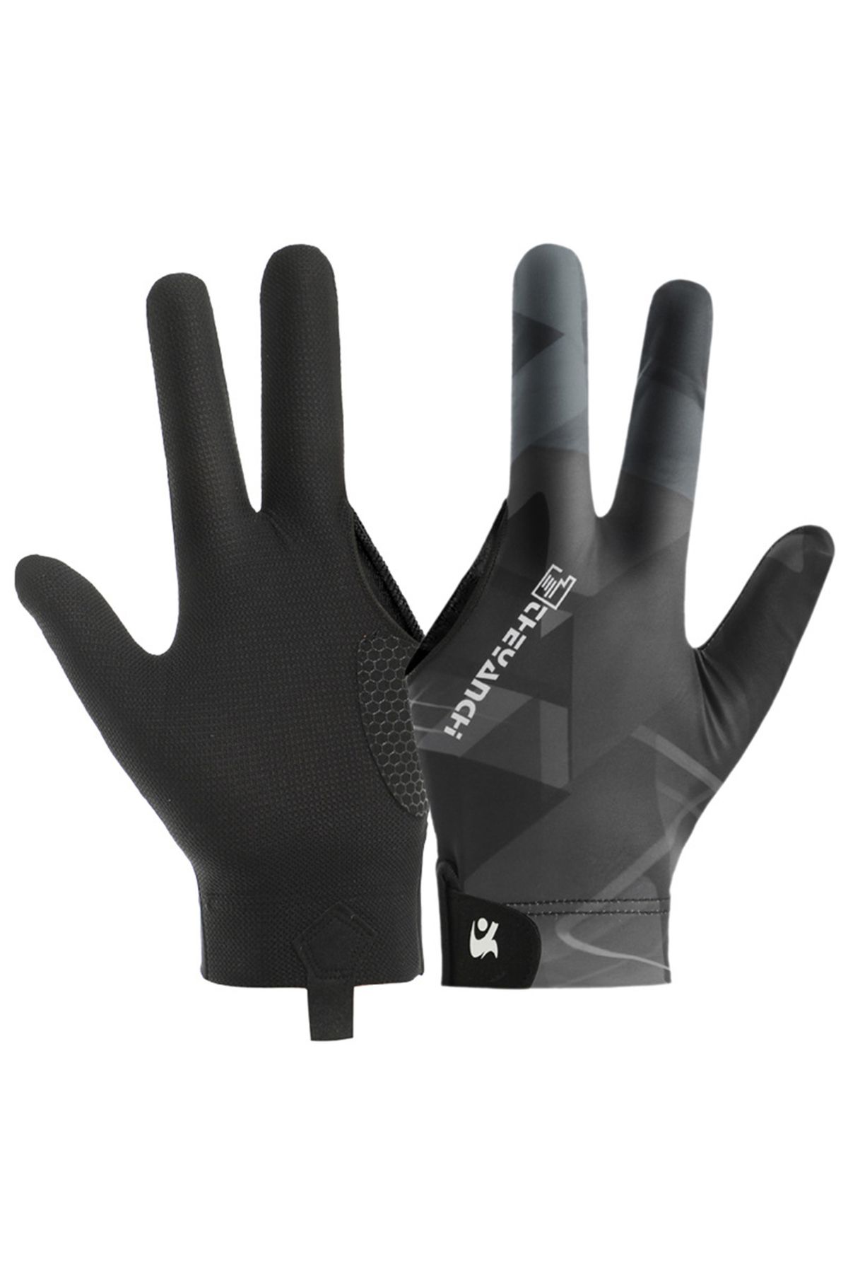 Choice-Black Grey Pool Player Gloves Comfortable Billiard Glove 3 Finger Pool Gloves Lightweight Pool Table 1