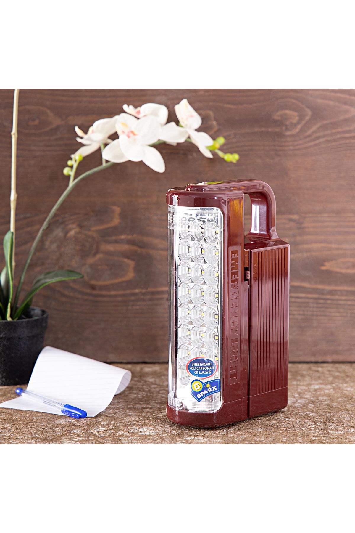 Geepas-Rechargeable Led Lantern Smd Leds, 2 Side Panels 3 Modes, 60 Hours Continuous Working 5