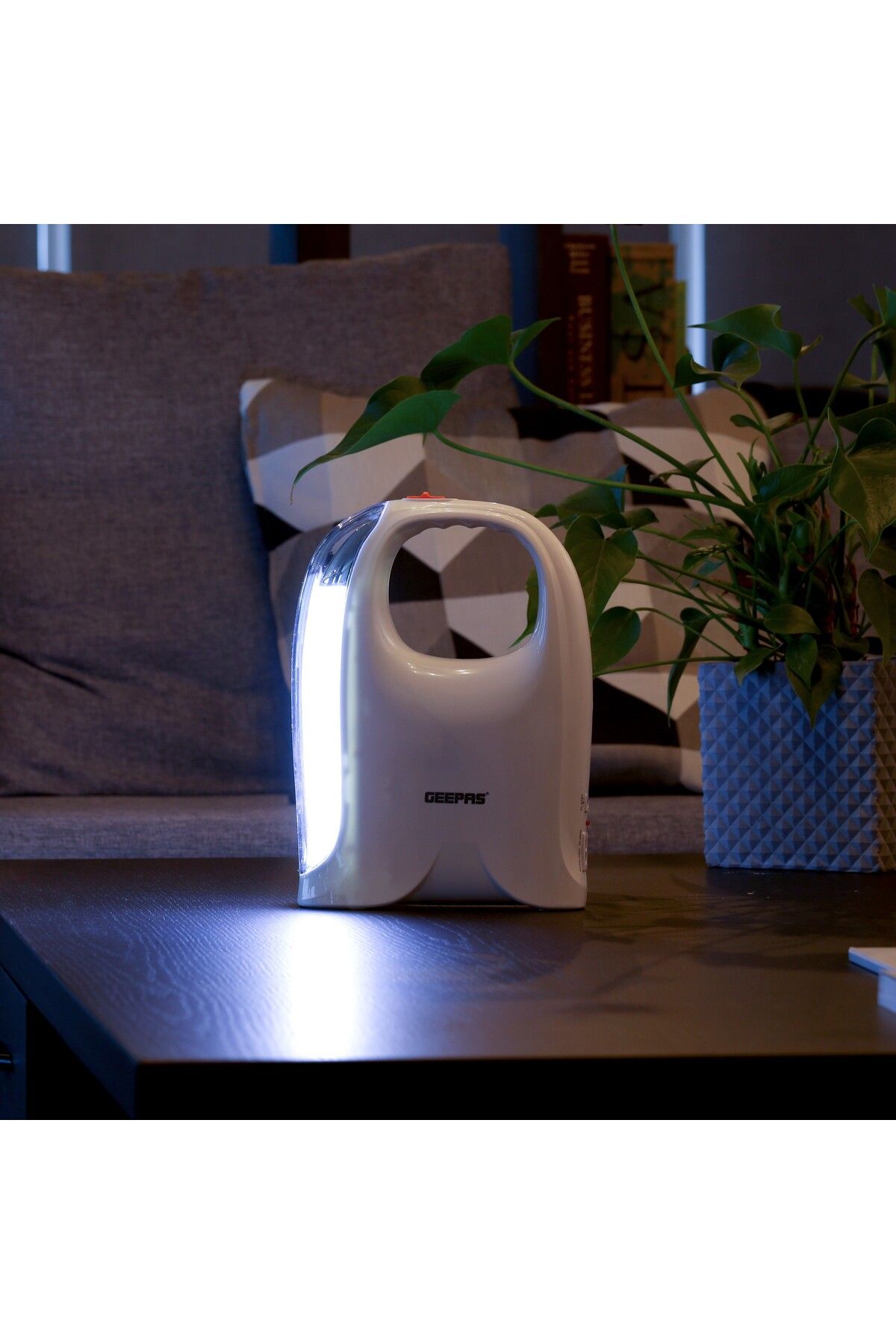 Geepas-Rechargeable LED Emergency Lantern- Portable 40 Hi-Power LEDs, 12 Hours Working, AC/DC/Solar Inputs 6