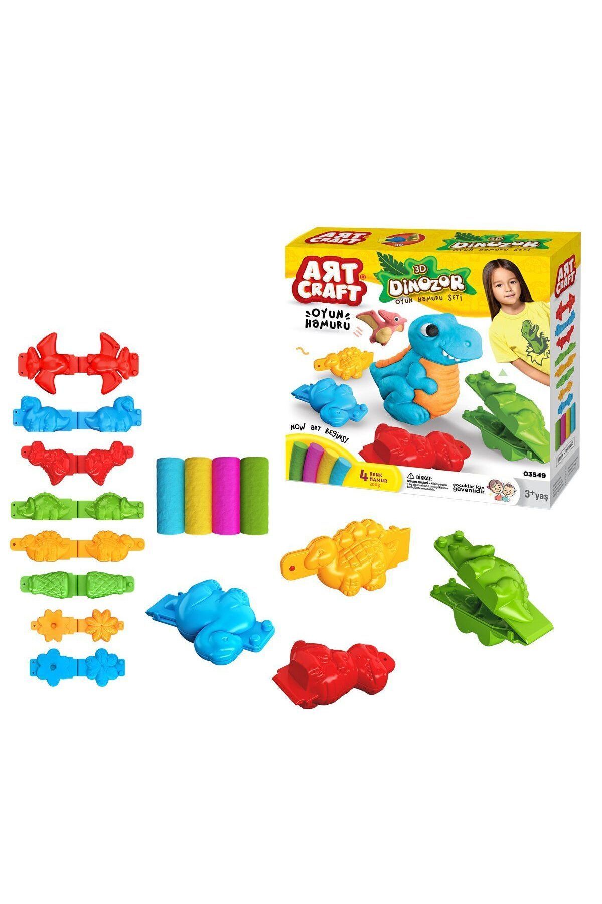 Easy Tedarik 03549 3D DİNAZOR HAMUR SET 200GR