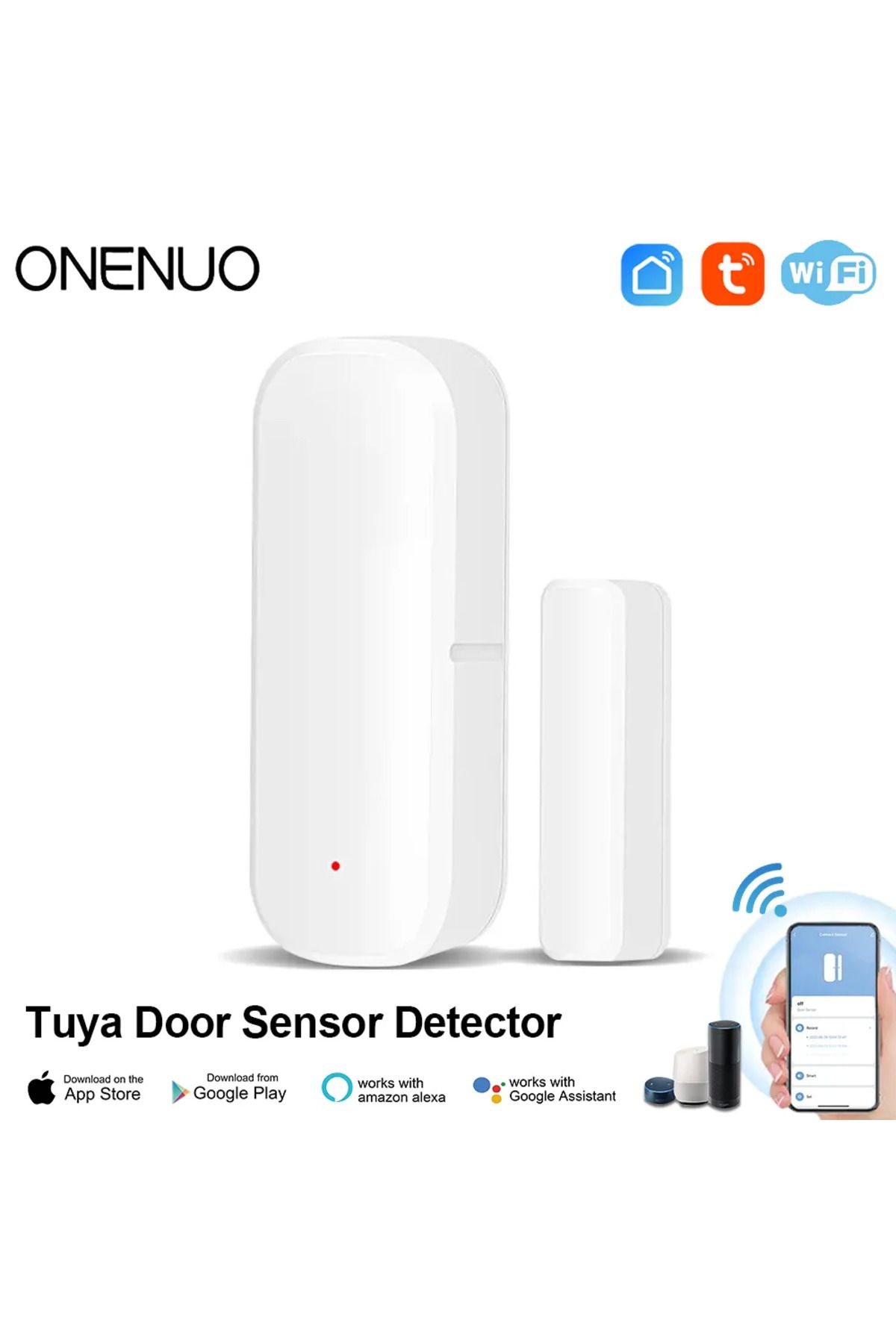 Choice-Onenuo Tuya Wifi Door Window Sensor Smart Life Control Wifi Door Sensor Contact Sensor Magnetic S... 1