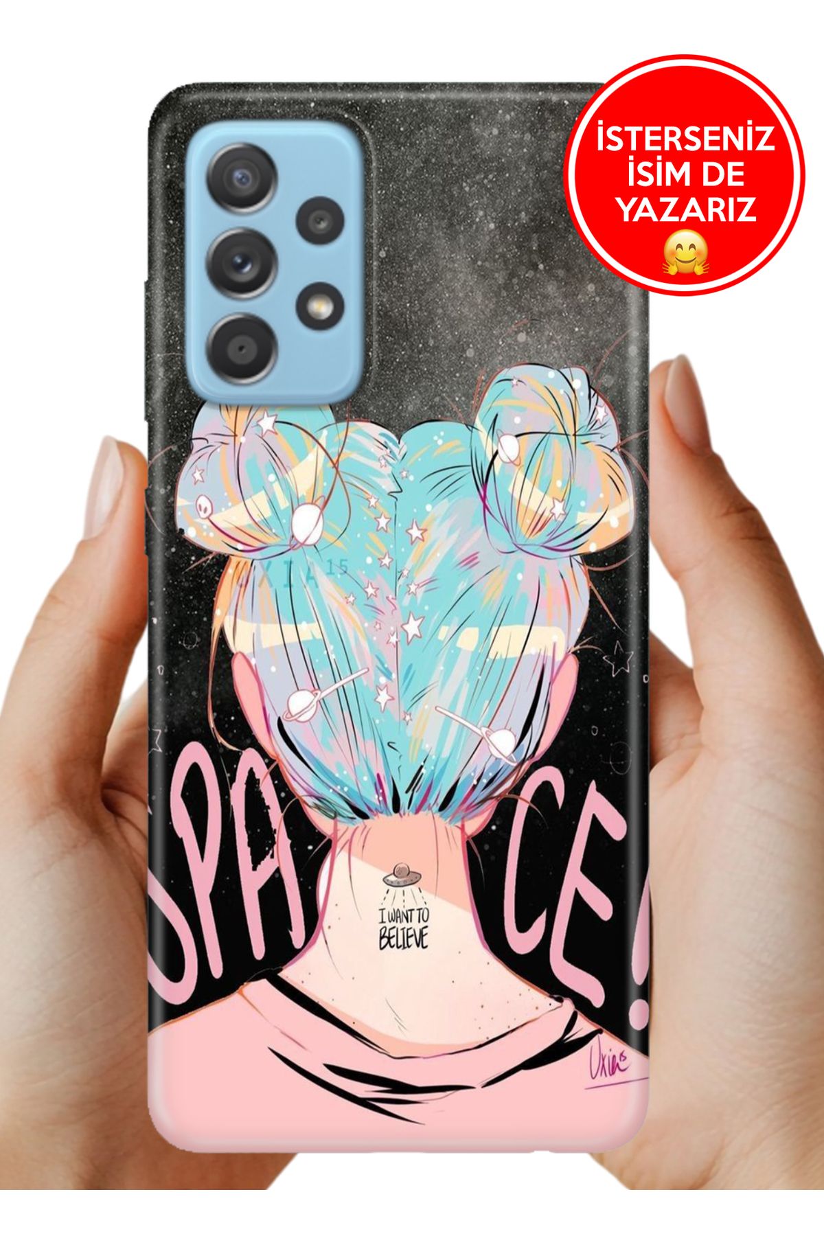 Cekuonline Samsung Galaxy A52 Kılıf Tam Rubber Esnek Silikon Full Koruma Spaces