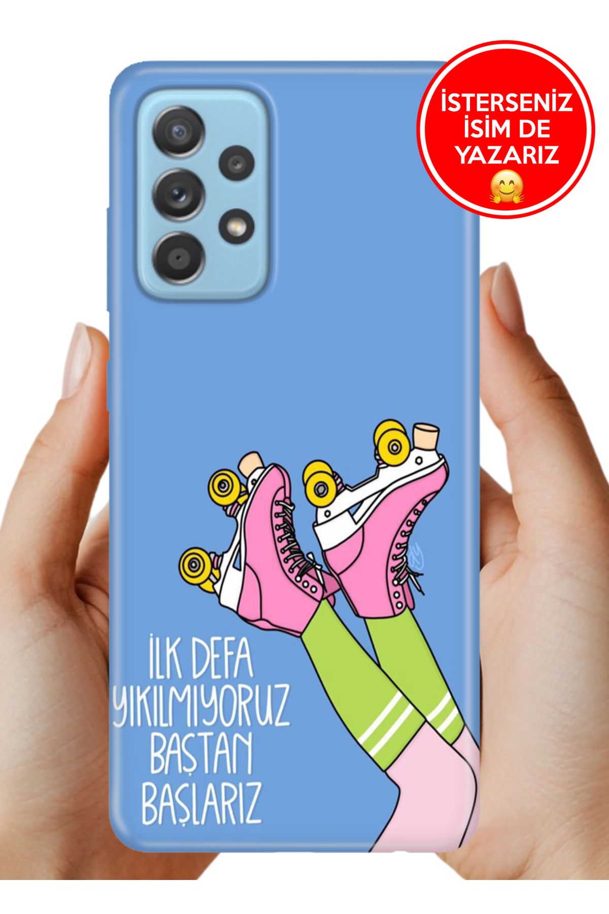 Cekuonline Samsung Galaxy A53 Kılıf Sm A53 Cekuform Desenli Art Silikon Baştan Başlarız