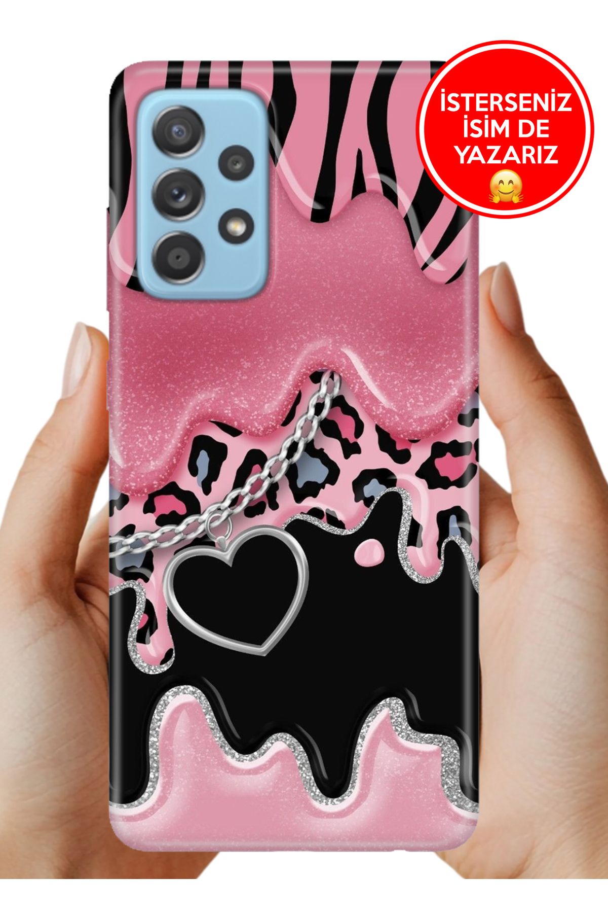 Cekuonline Samsung Galaxy A53 Kılıf Sm A53 Tam Rubber Esnek Silikon Full Koruma Society Kalp