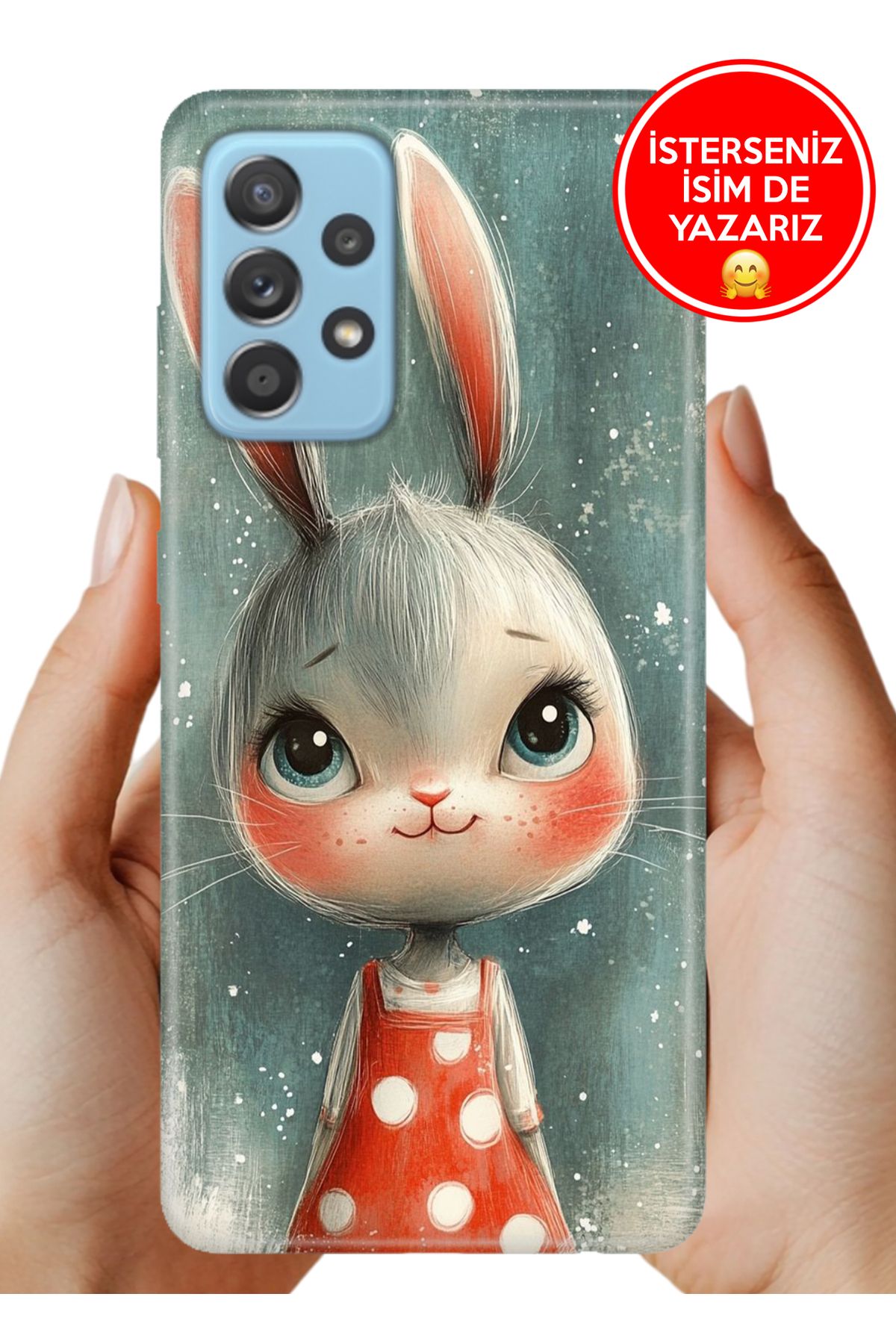 Cekuonline Samsung Galaxy A23 Kılıf Kamera Koruma Vip-Seri Esnek Silikon Miss Rabbit