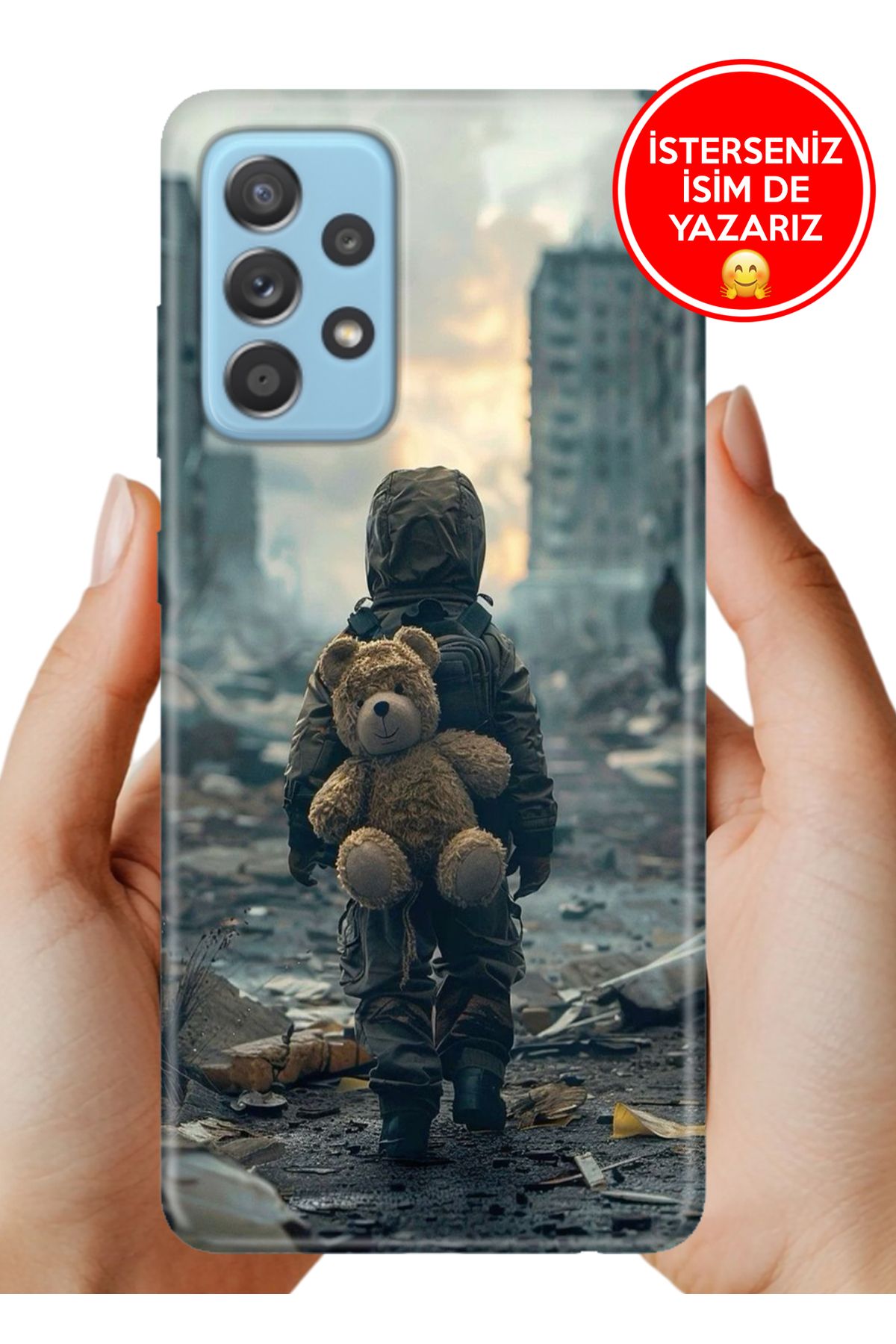 Cekuonline Samsung Galaxy A23 Kılıf Tam Rubber Esnek Silikon Full Koruma Savaşa Hayır