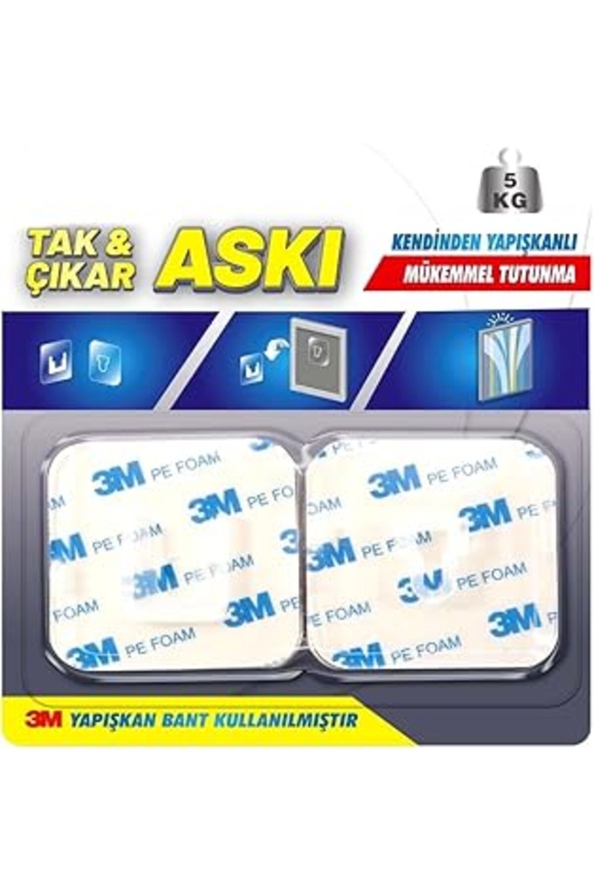 robotrend Bant Evi Tak Çıkar Askı 3M Yapışkanlı Askı Pratik Geçmeli Askı