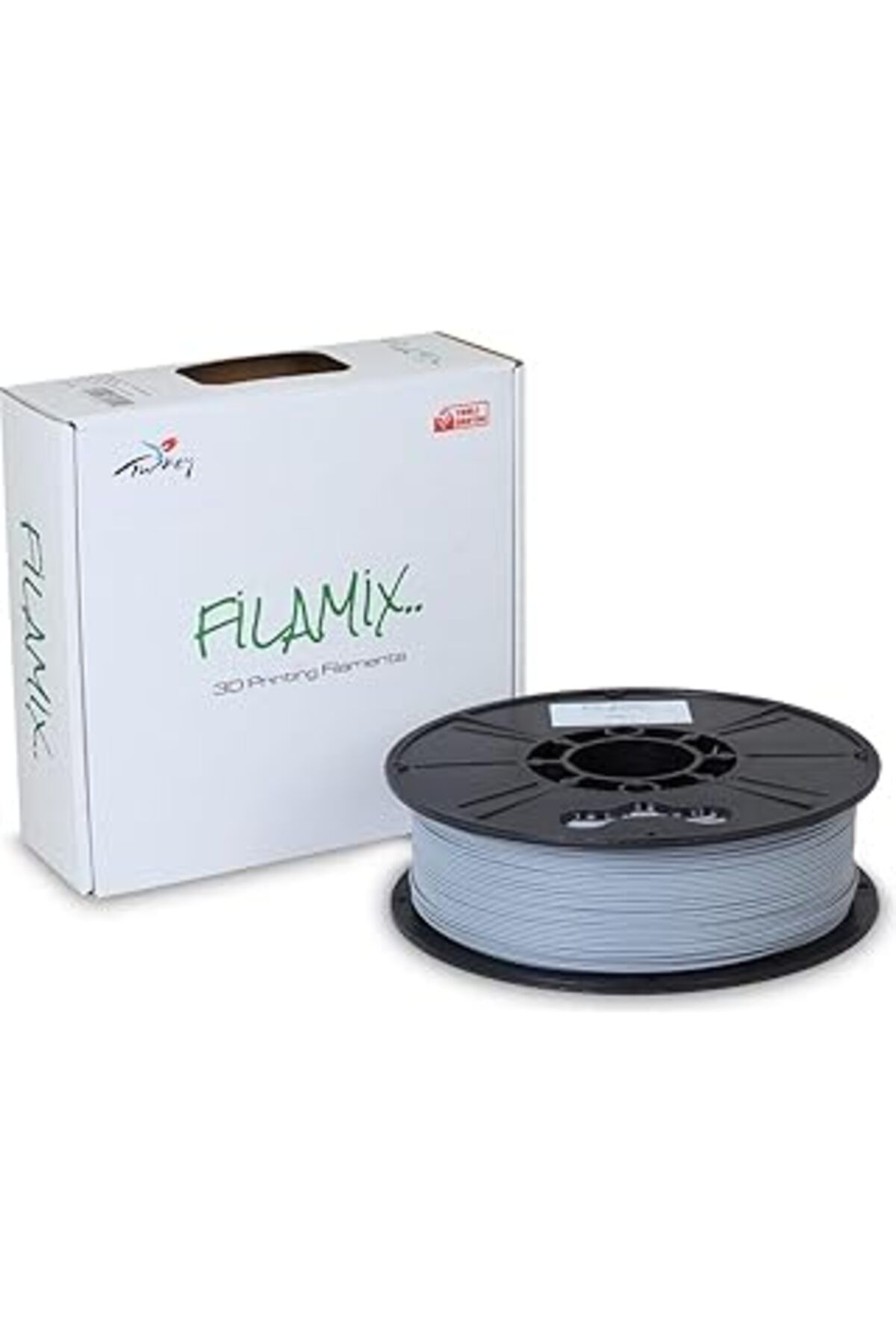 Pazarcan Filamix Pla + 1.75 Mm Filament 1 Kg Plus Gümüş Gri