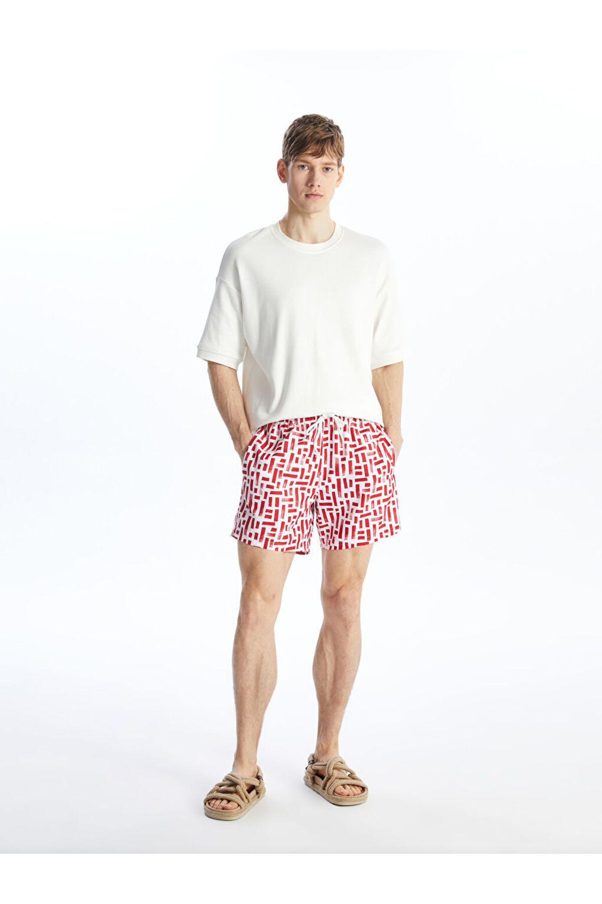 LC Waikiki-LCW Short Length Patterned Men's Swim Shorts 2