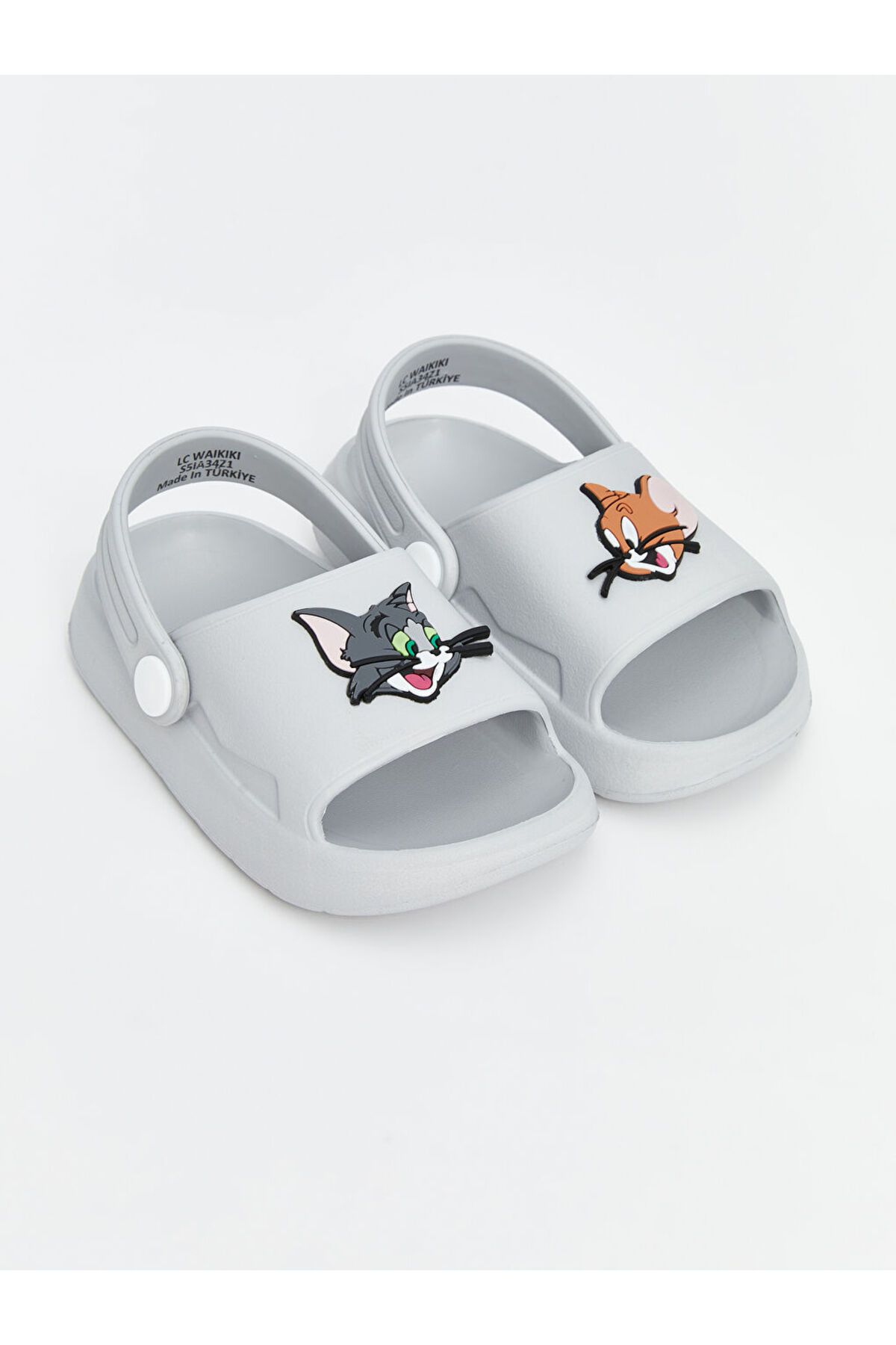 LC Waikiki LCW STEPS Gri Tom ve Jerry Baskılı Erkek Bebek Terlik