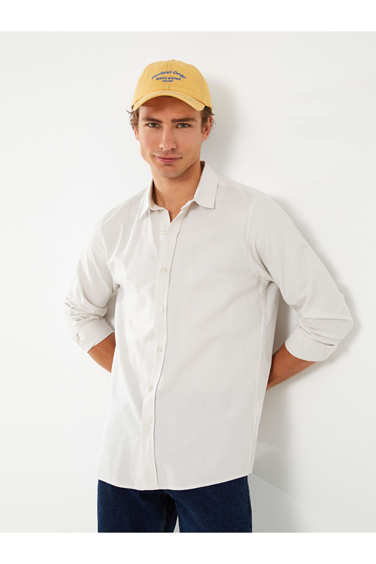 LC Waikiki Yeni Sezon Slim Fit Uzun Kollu Gabardin Erkek Gomlek - S31460Z8