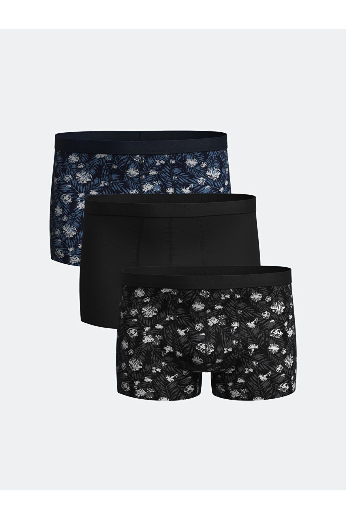 LC Waikiki Lacivert Standart Kalıp Pamuklu Esnek Erkek Boxer 3'lü S54897Z8NVY25