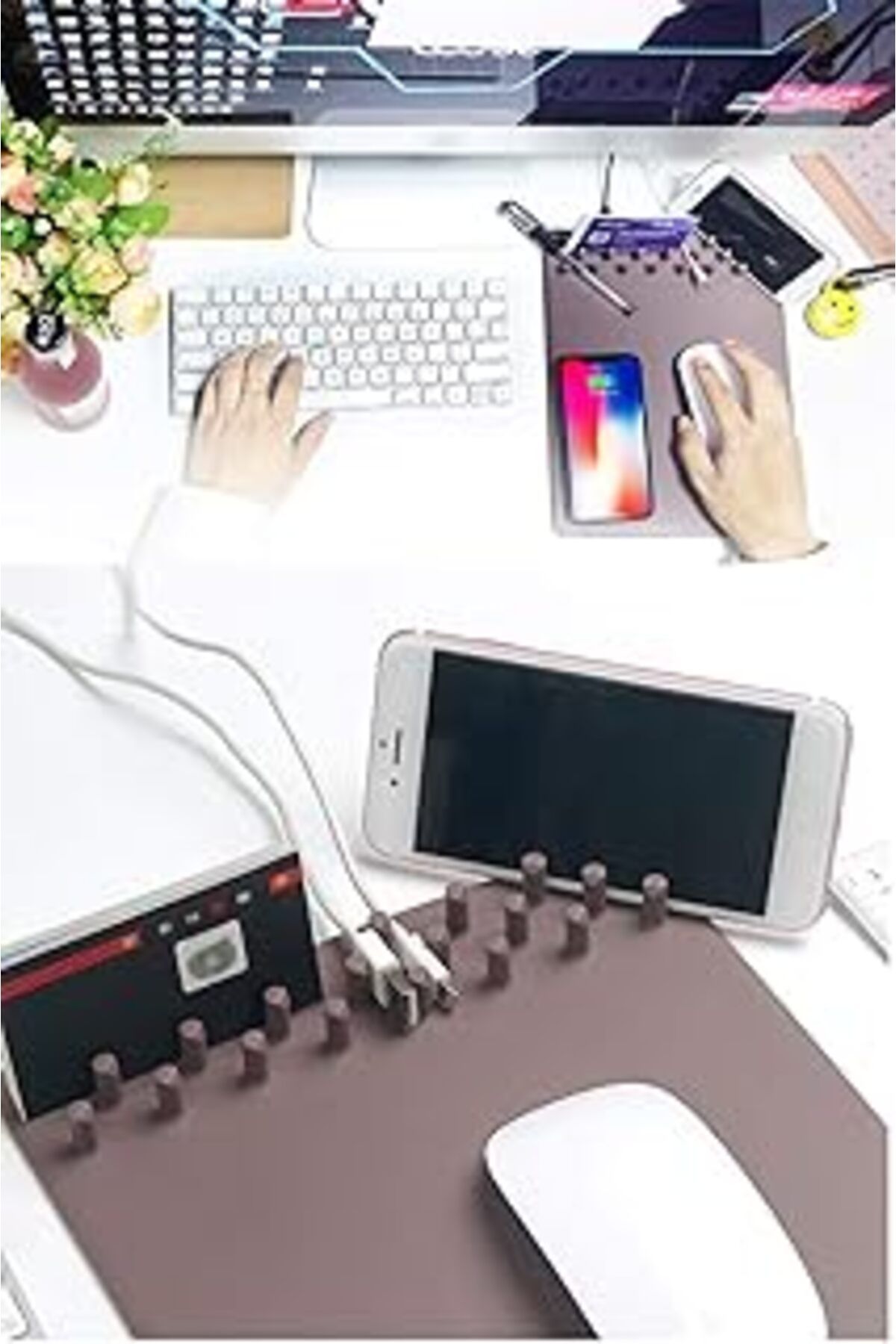Mu Art Ahşap Buffer I97Yt1872 Telefon Standlı Mouse Pad