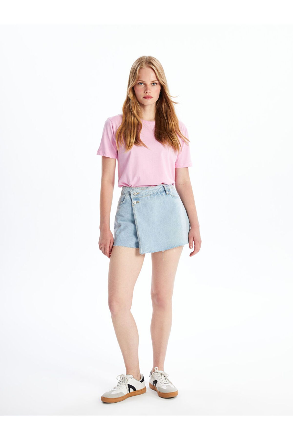 LC Waikiki LCW Standart Fit Kadın Jean Şort Etek