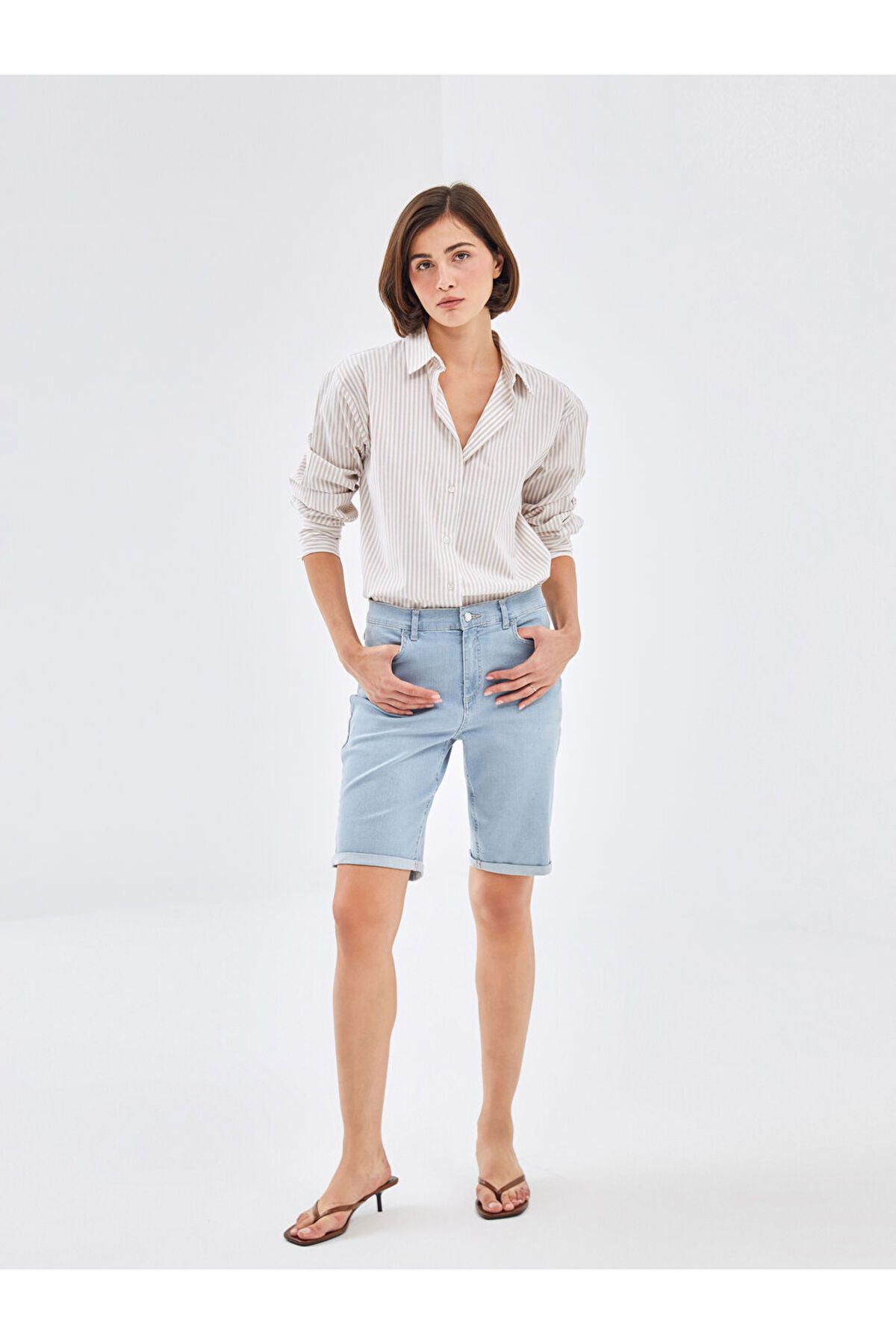 LC Waikiki LCW Bermuda Fit Kadın Jean Şort