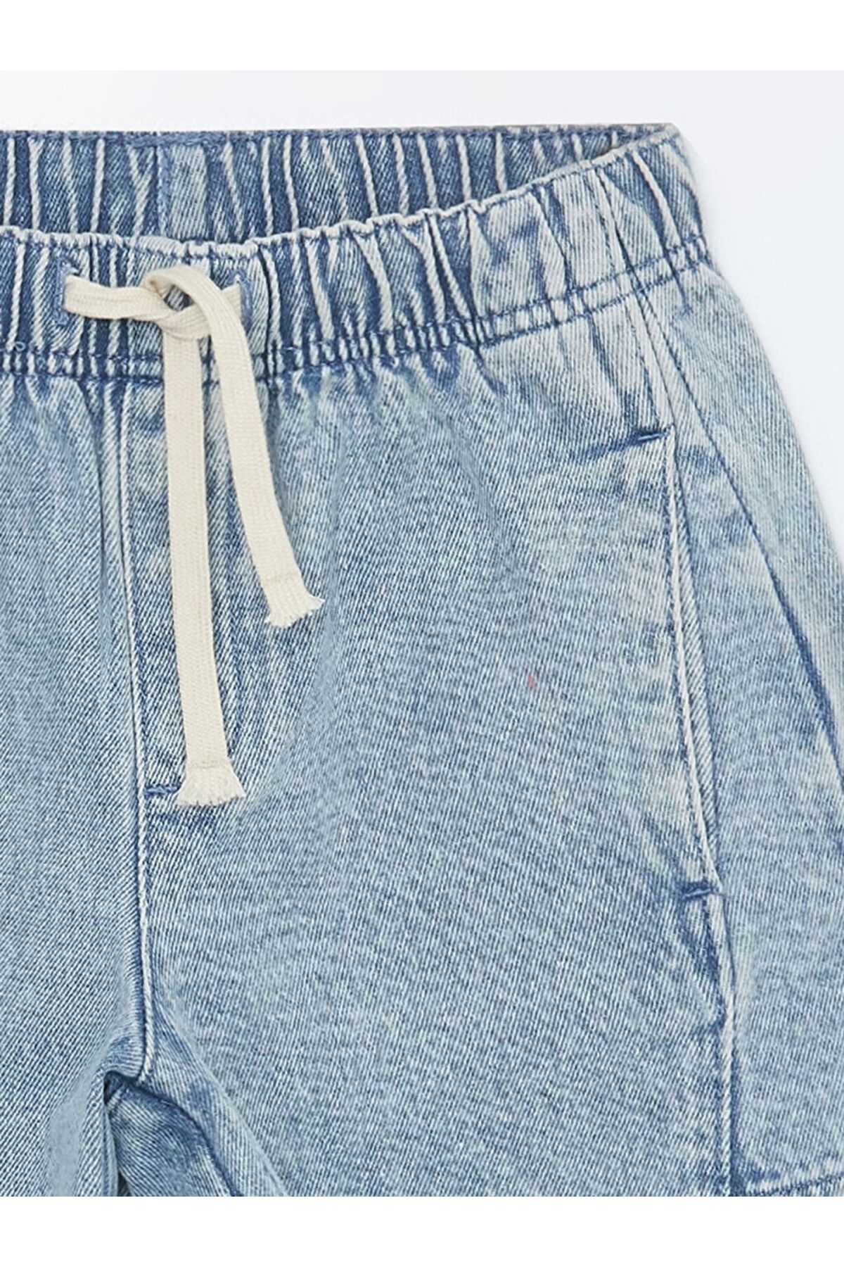 LC Waikiki-Lcw Girls' Jean Shorts with Elastic Waist 3