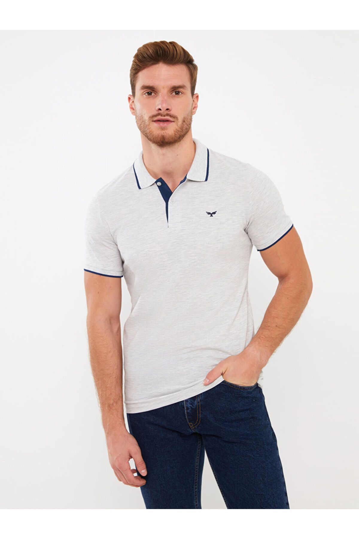 LC Waikiki Yeni Sezon Polo Yaka Kisa Kollu Pike Erkek Tisort - S40987Z8