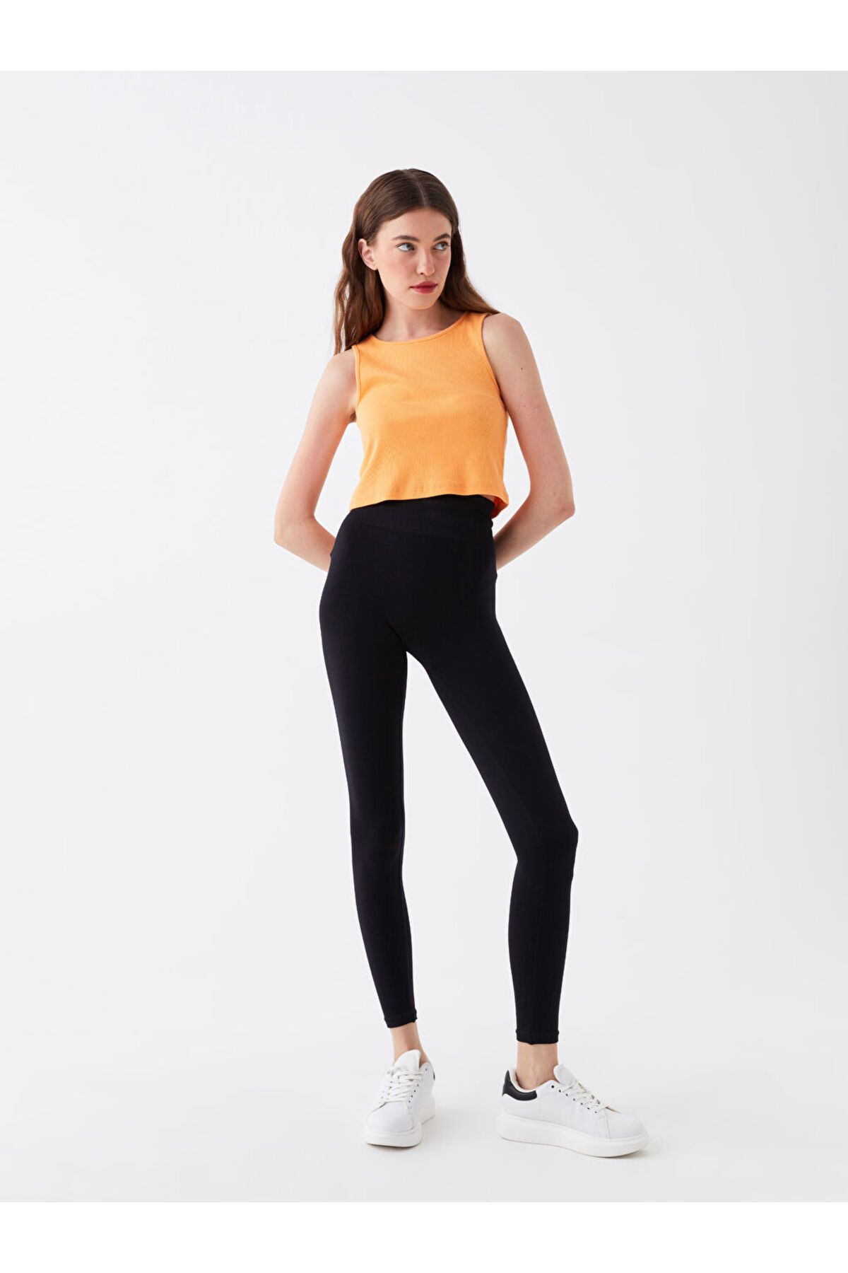 LC Waikiki Beli Lastikli Düz Seamless Kadın Tayt