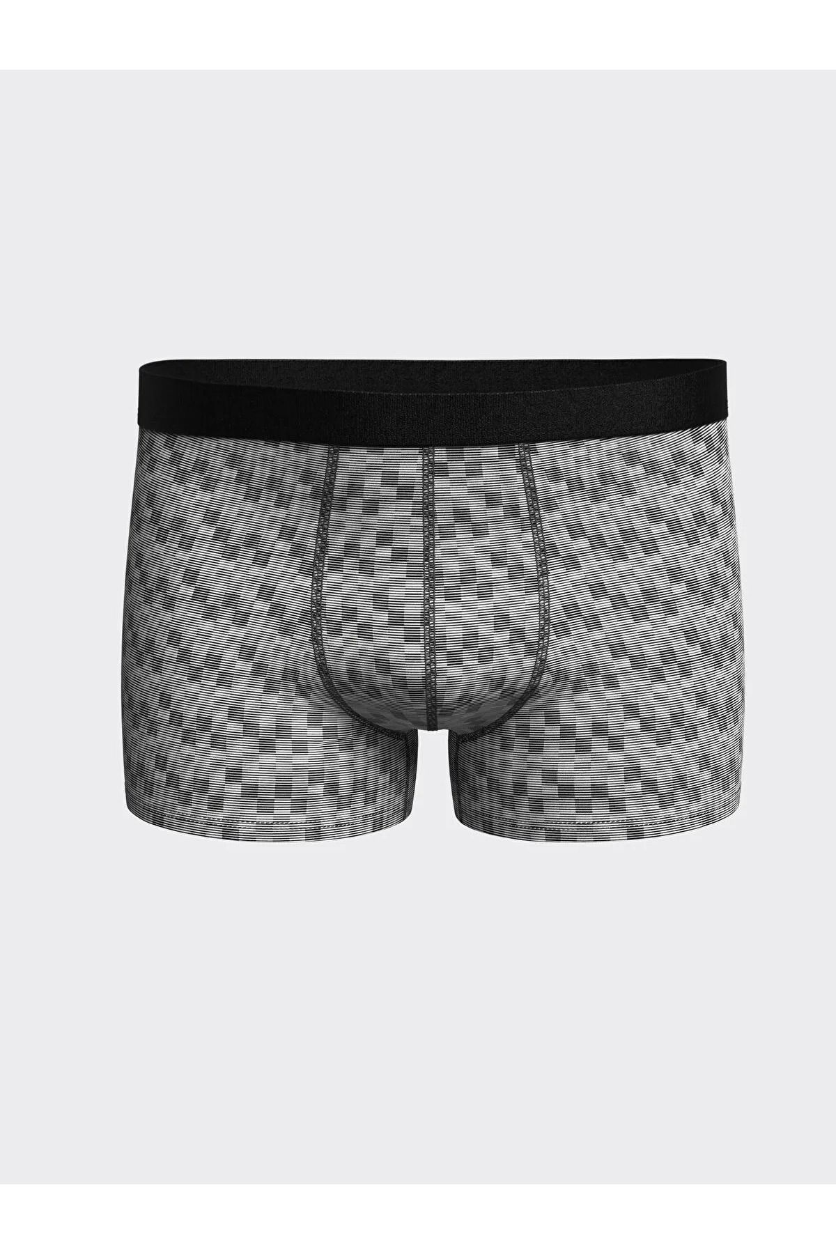 LC Waikiki-Set de 3 boxeri flexibili pentru bărbați din bumbac cu formă standard neagră 2