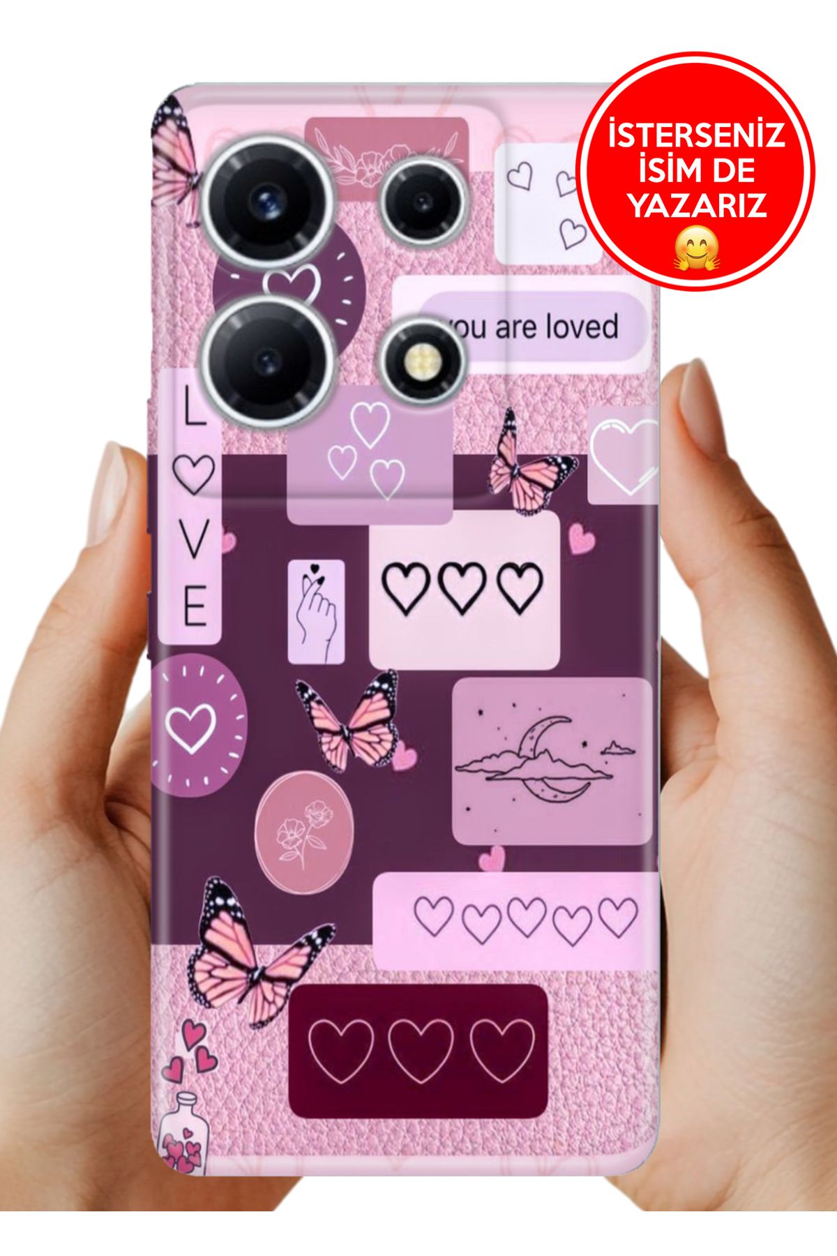 Cekuonline İnfinix Note 30 X6833B Kılıf Note 30 Baskılı Life Style Kapak Silikon Loved Loved