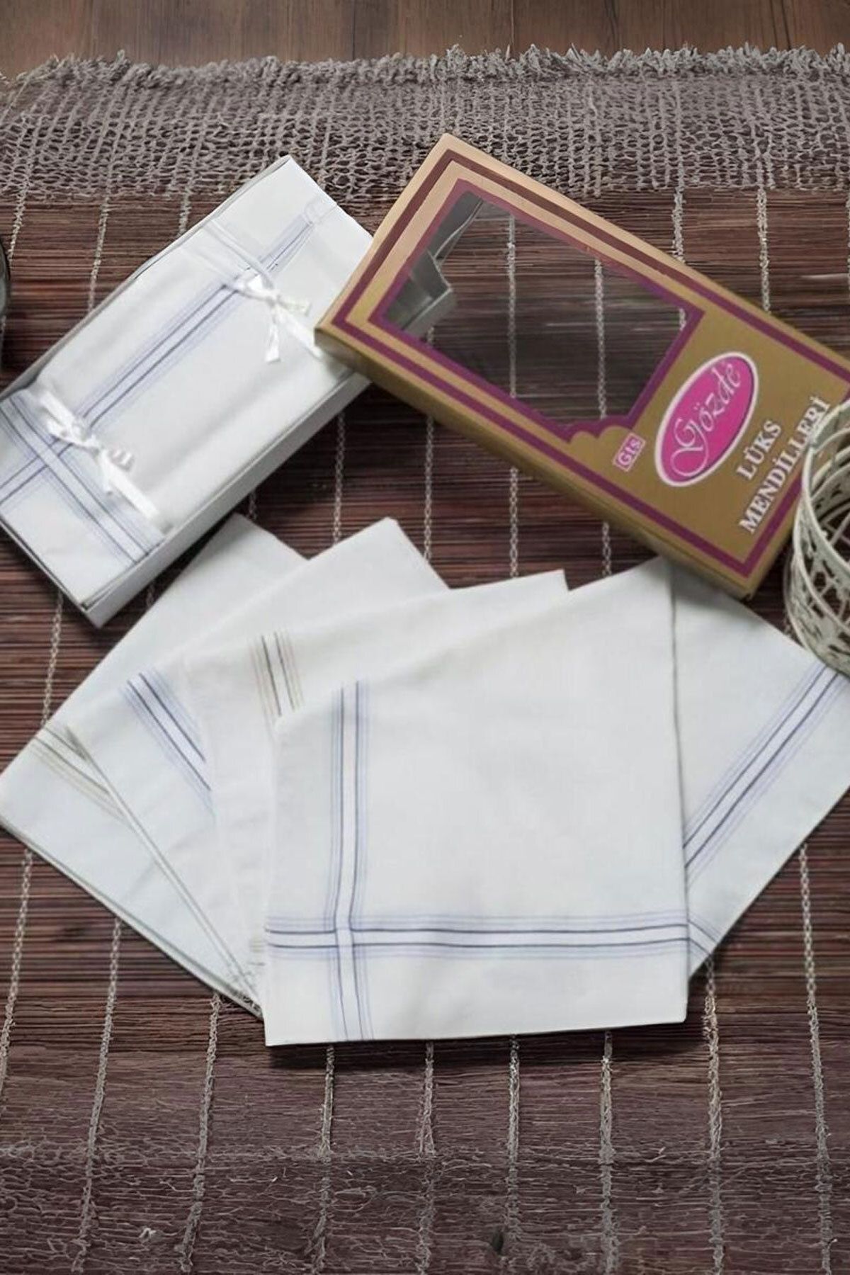 Hepsine Rakip Gözde Sarı Kutulu 46x46 Cm 12 Adet Kumaş Mendil-gsk 02