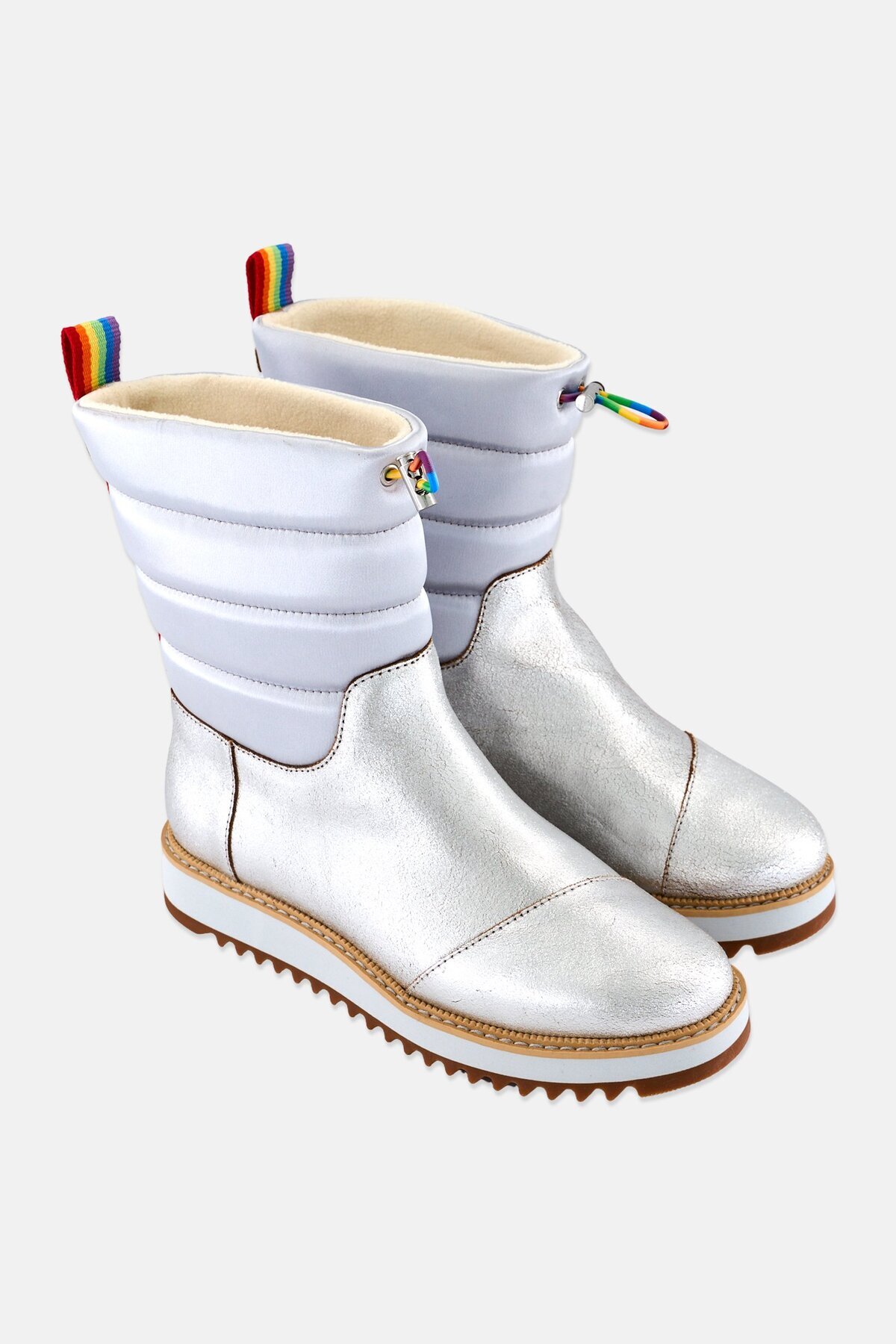 Toms-Women Makenna Metallic Boots, Silver 1