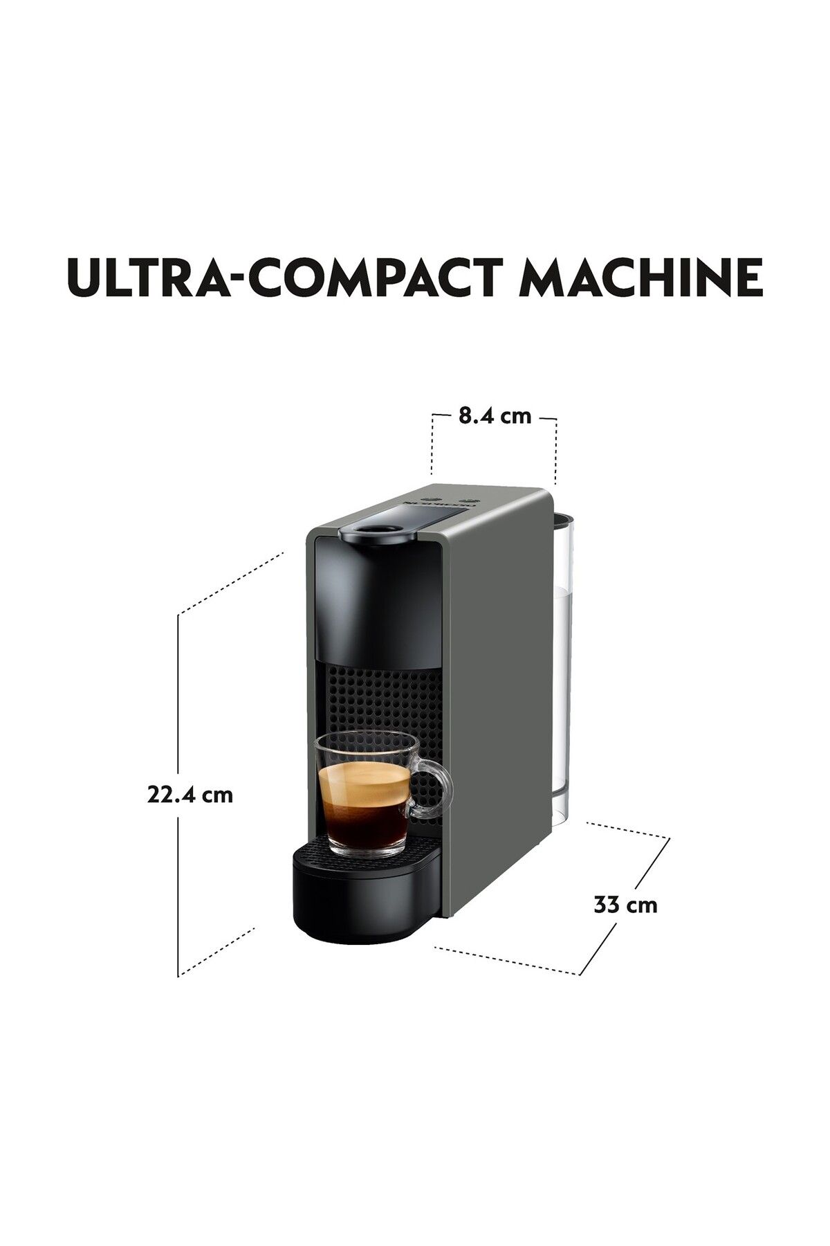 Nespresso-ماكينة صنع القهوة الصغيرة - إنتاج Essenza Gray NESpresso - إصدار AE 6