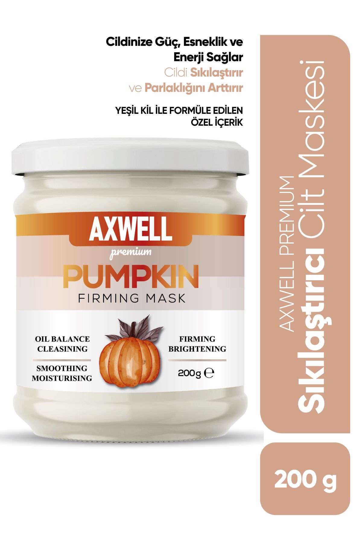 Pumpkin Mask - Balkabağı Özlü, Cilt Sıkılaştırma Ve Ultra Nemlendirme Yüz Maskesi