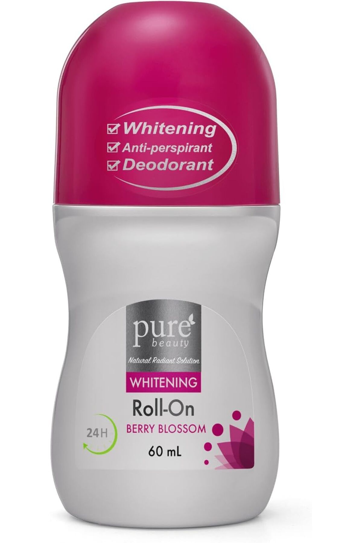 PURE BEAUTY-pure beauty Berry Blossom Whitening Antiperspirant and Deodorant Roll-on, 60 ml, PB-031 1