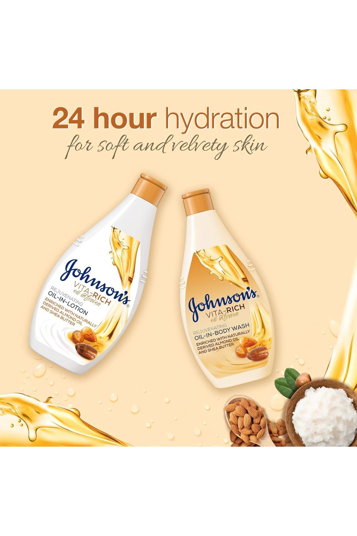 Johnson's-JOHNSON OIL-IN BODY WASH ALMOND OIL & SHEA BUTTER 250ML 4