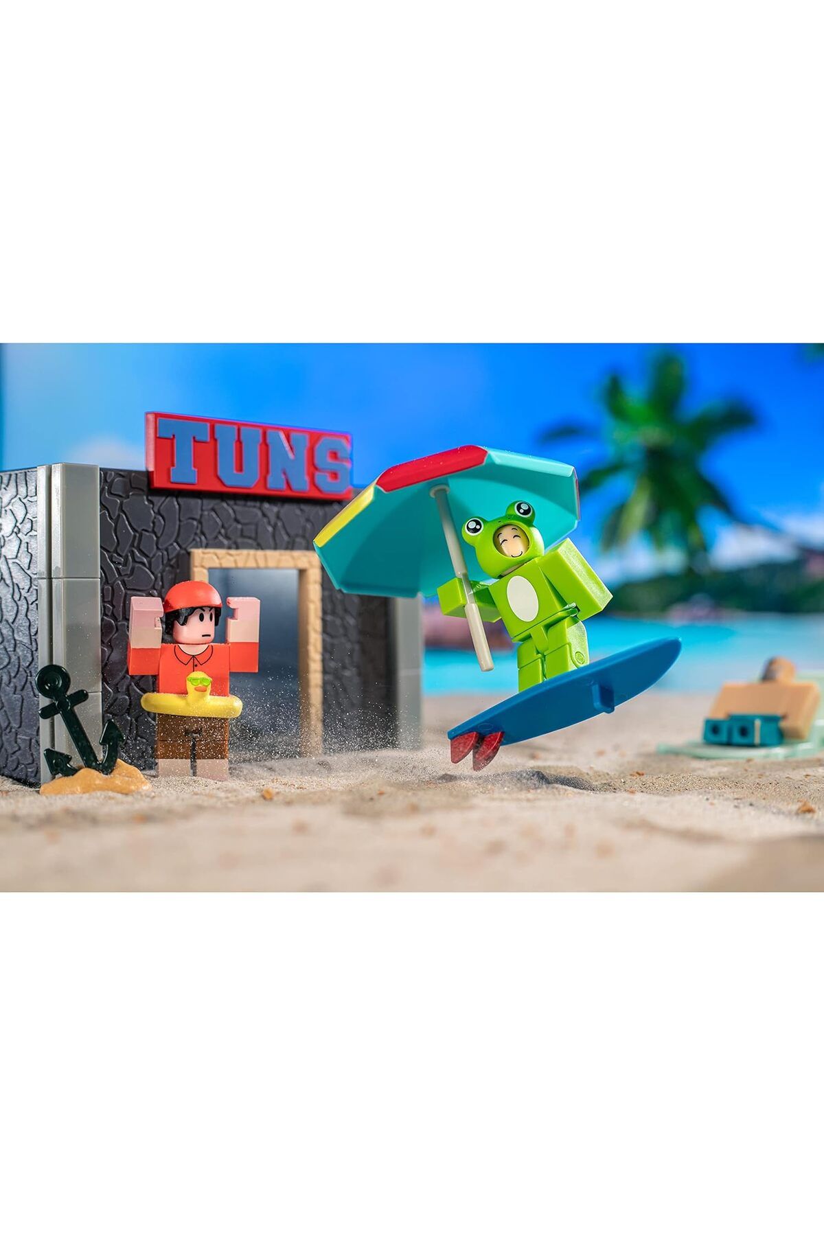 Roblox-ROB0599 Action Collection-Arsenal: Operation Beach Day Deluxe Playset [Includes Exclusive Vir 11