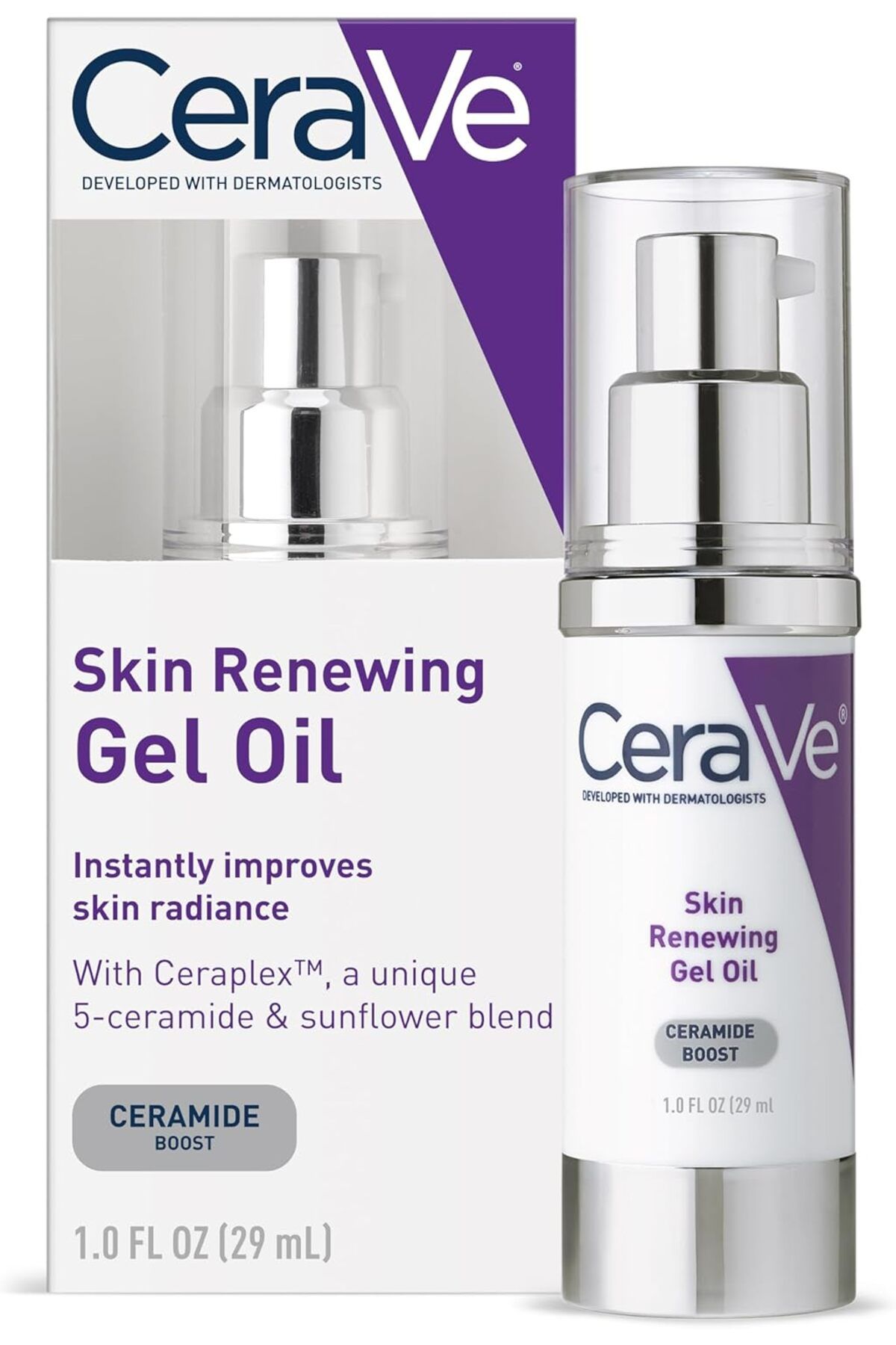 CeraVe-Skin Renewing Gel Oil with CeraPlex & Hyaluronic Acid, Non-Greasy, Fragrance-Free, 1 oz 13