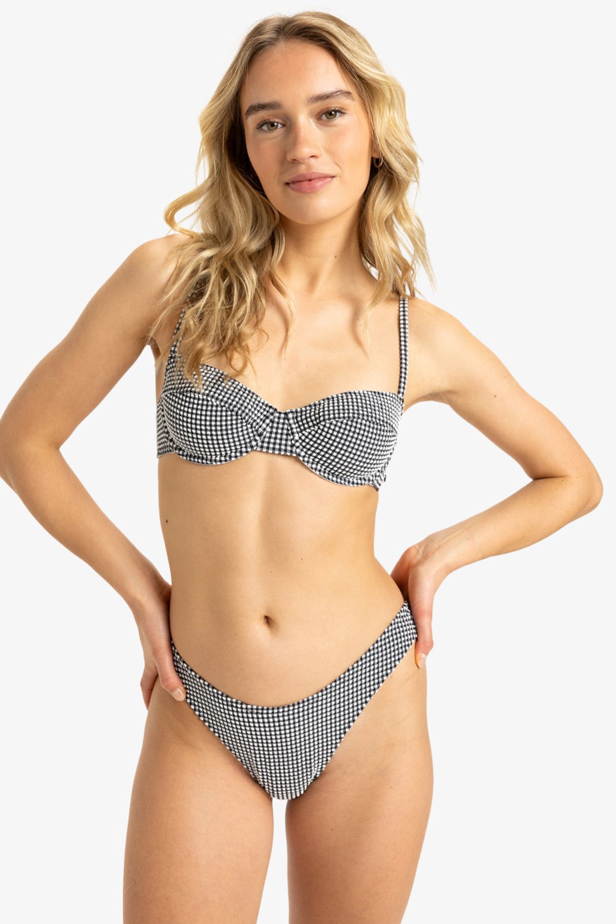 Roxy-Skimpy Coverage Bikini Bottoms for Women. Features Include:, Collection: Gingham Collecti 6
