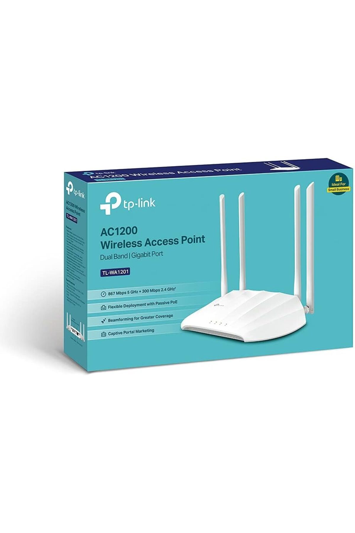 TP-LINK-TL-WA1201 Access Point Dual Band AC1200, Supports Passive PoE, Supports Access Point, Range 3