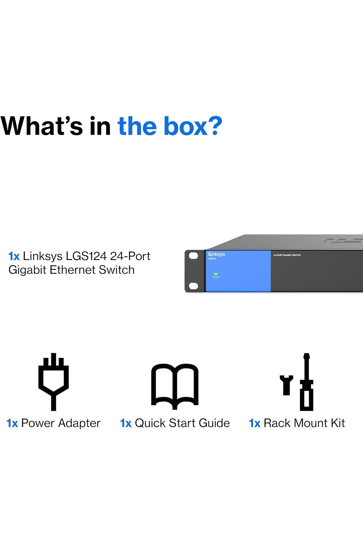 Linksys-LGS124: 24-Port Business Gigabit Ethernet Unmanaged Switch, Rack Mount, Computer Network, Wi 7