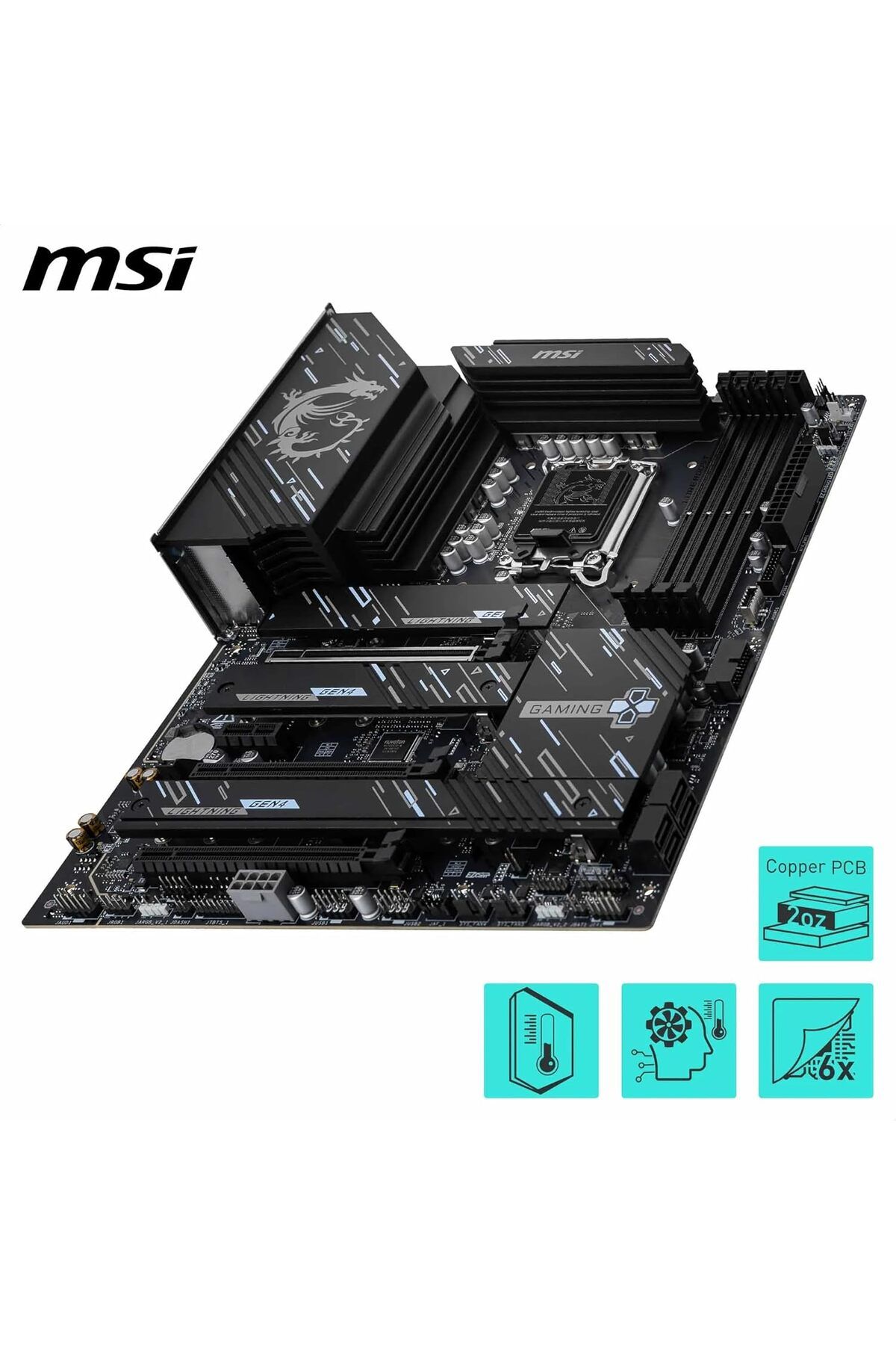 MSI-Z890 GAMING PLUS WIFI SOCKET 1851 DDR5 9200MHZ(OC) USB 20Gbps 4xM.2 1xTB4 HDMI DISPLAY 5G LAN WI 4
