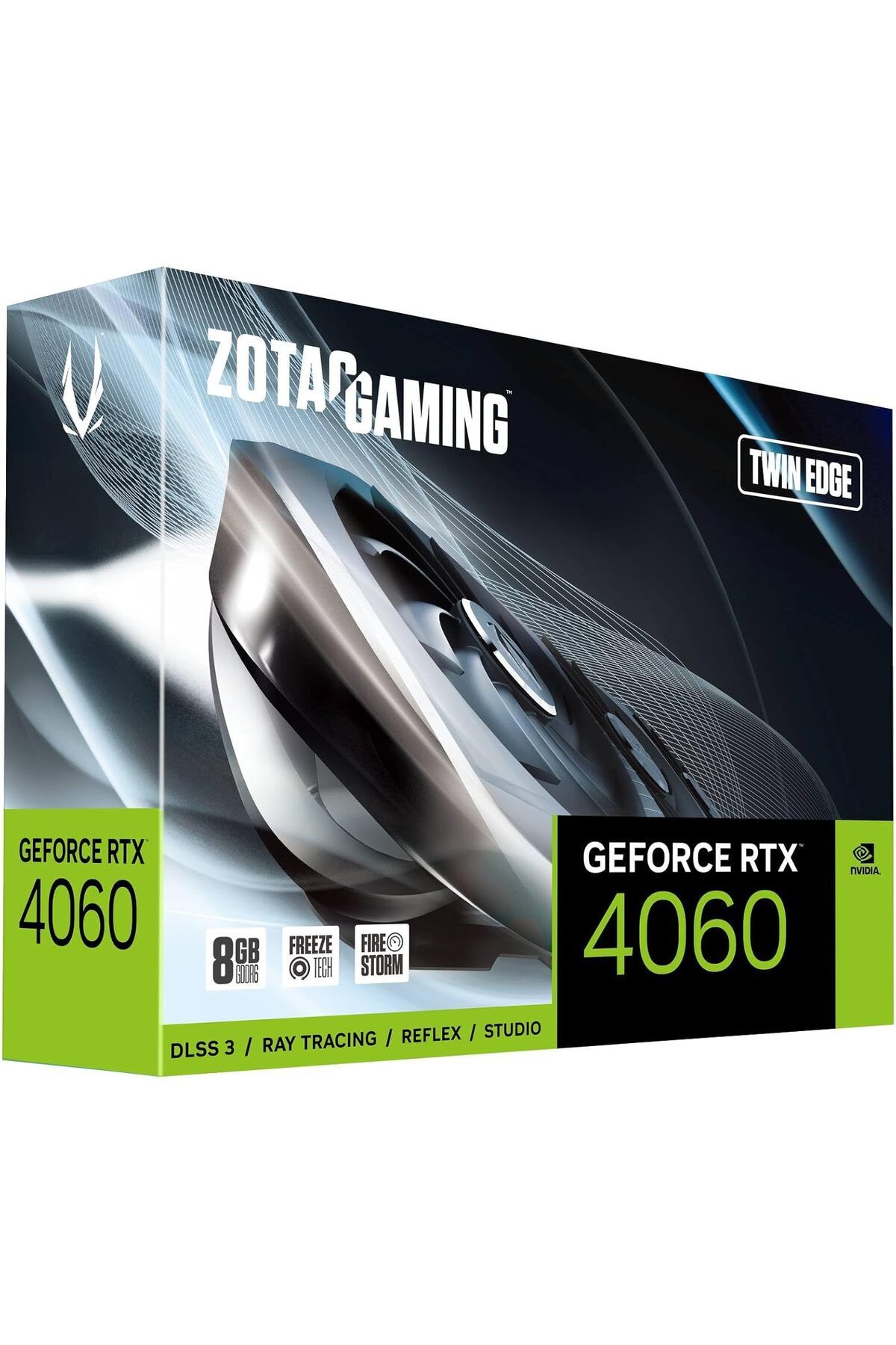 Zotac-بطاقة رسومات Rtx4060 محاصر للألعاب Twin Edge Zt-d40600e-10m 128bit Gddr6 8 GB 10