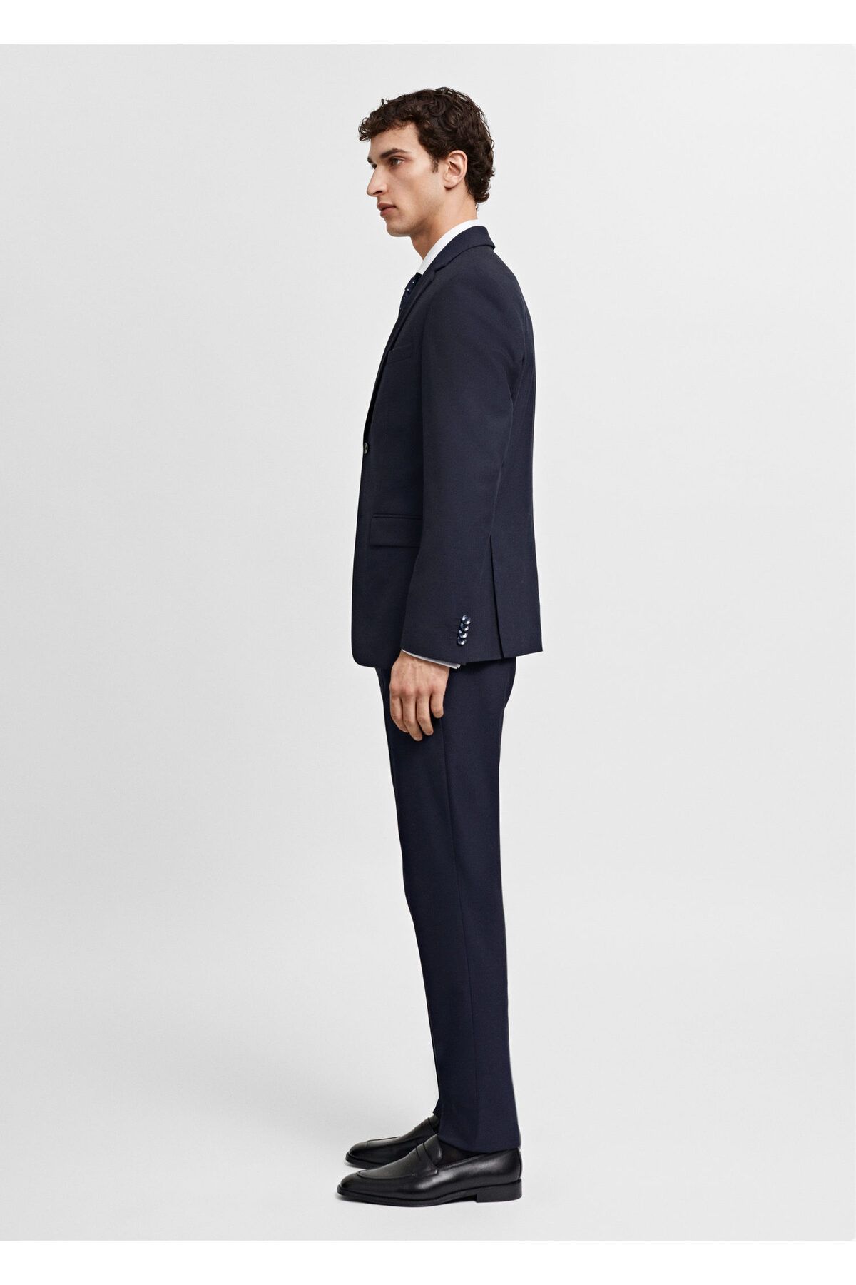 MANGO-Men's Navy Blazer Jacket 67130013 4