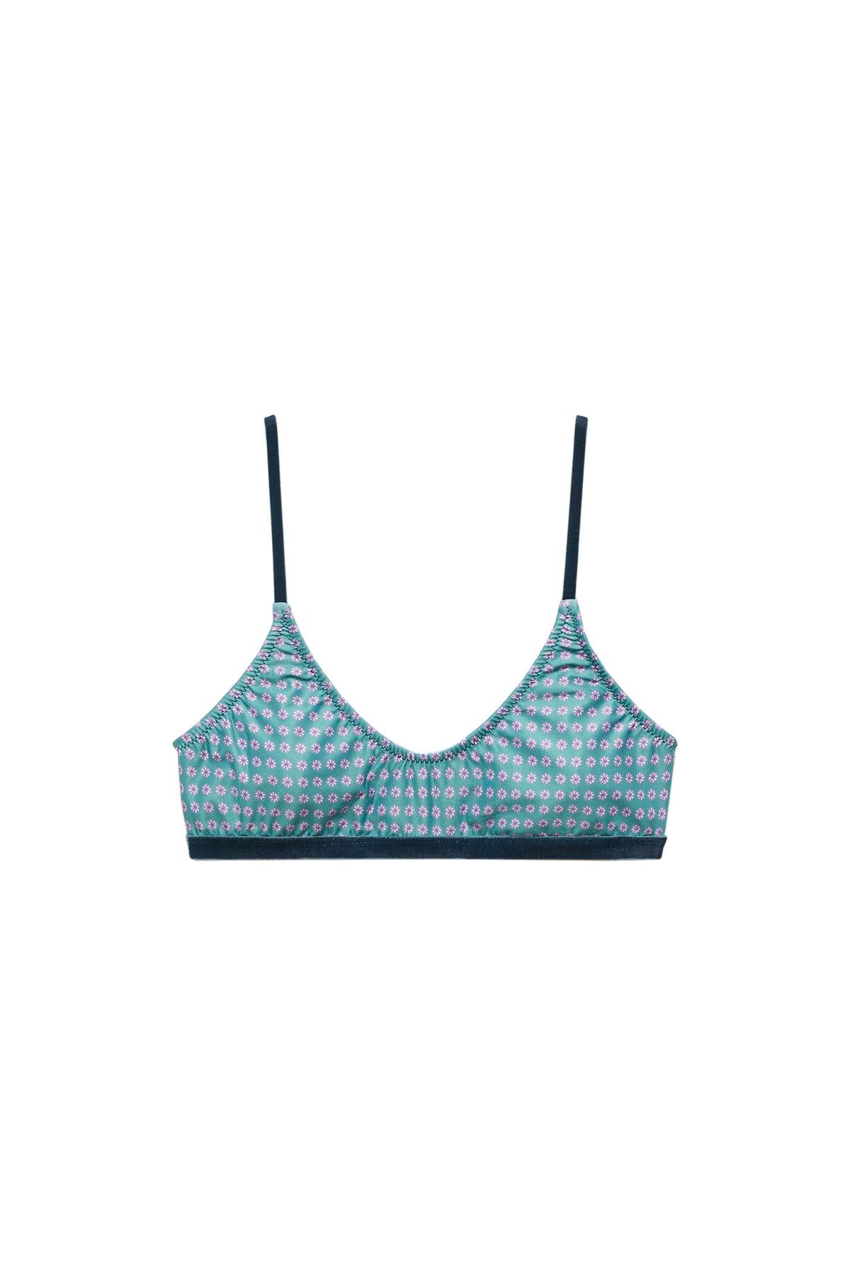 MANGO Woman-Dívčí benzínově modrá podprsenka 67040482 2