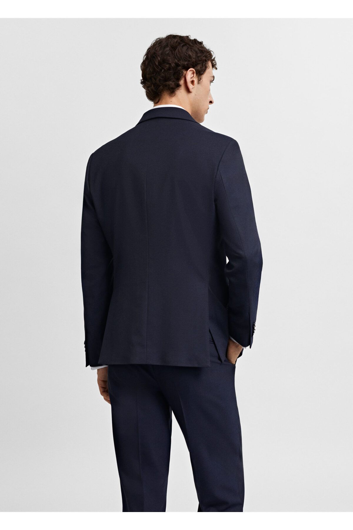 MANGO-Men's Navy Blazer Jacket 67130013 6