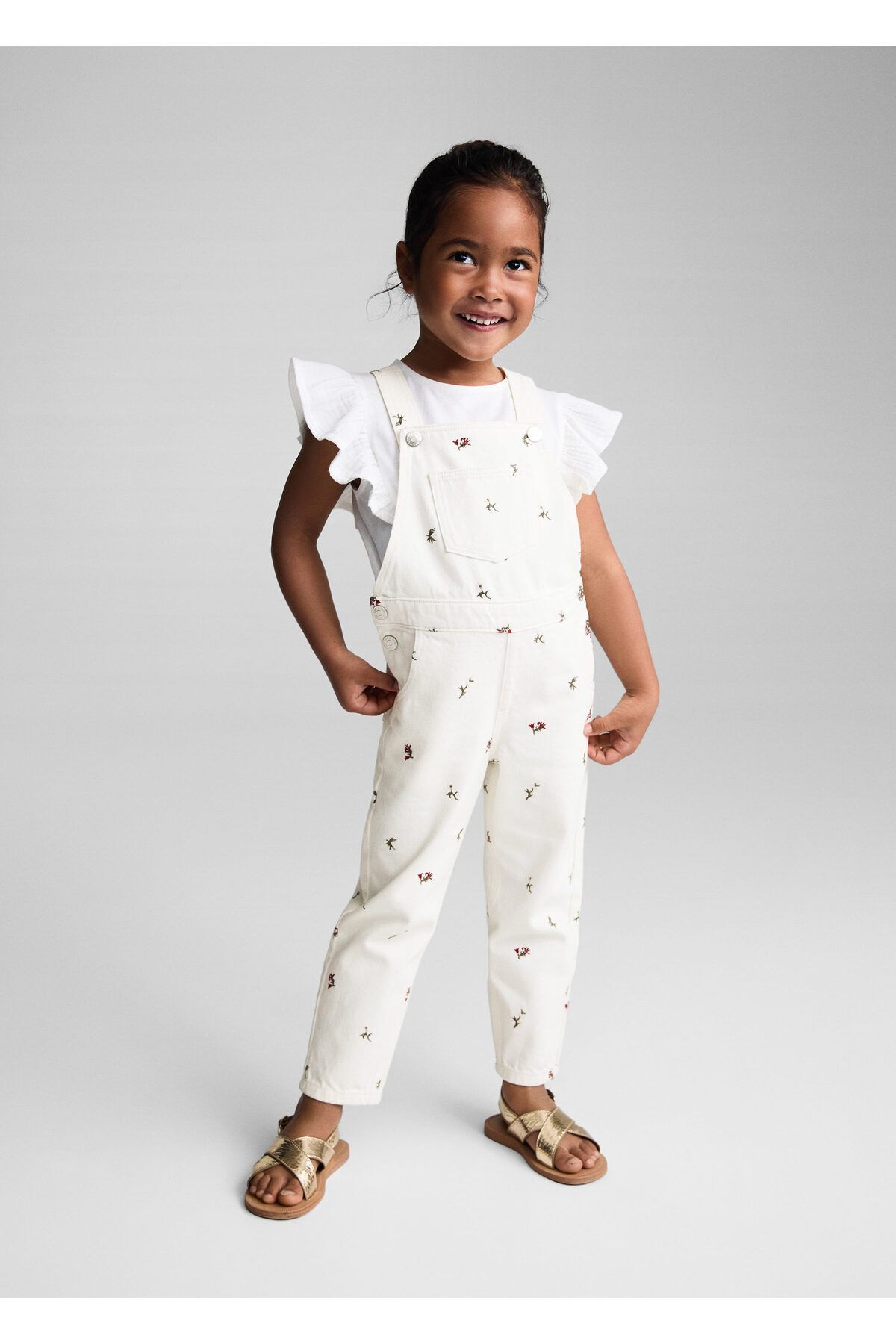 MANGO-Baby Girl Cherry White Jumpsuit 67084786 7