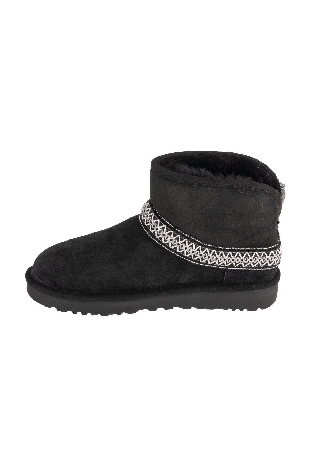 UGG-Schwarze Damenstiefel und Stiefeletten aus Wildleder mit Knöchelmuster 1158262 -SCHWARZ 4