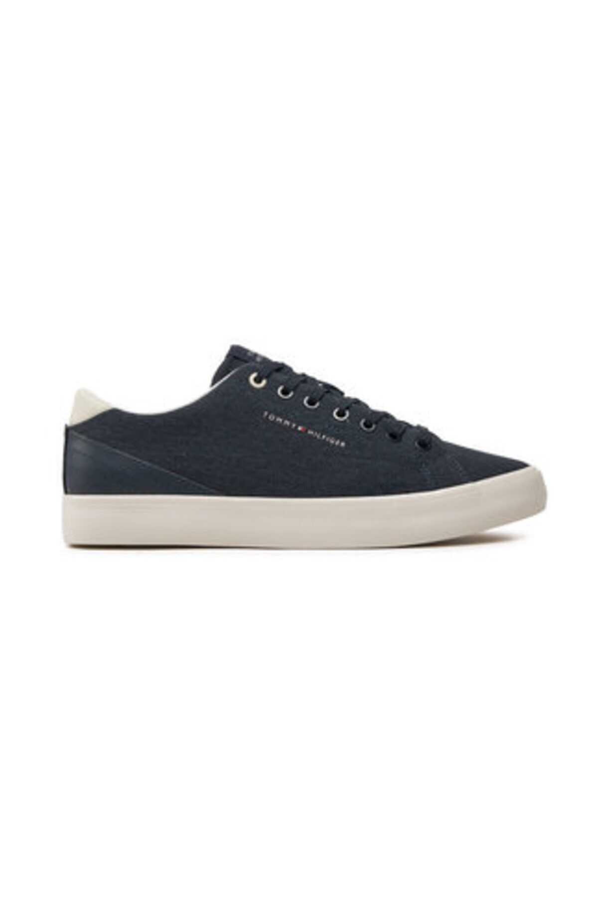 اسنیکر آبی مردانه کفش ورزشی چرمی کم سلام ولتاژ دریایی Tommy Hilfiger